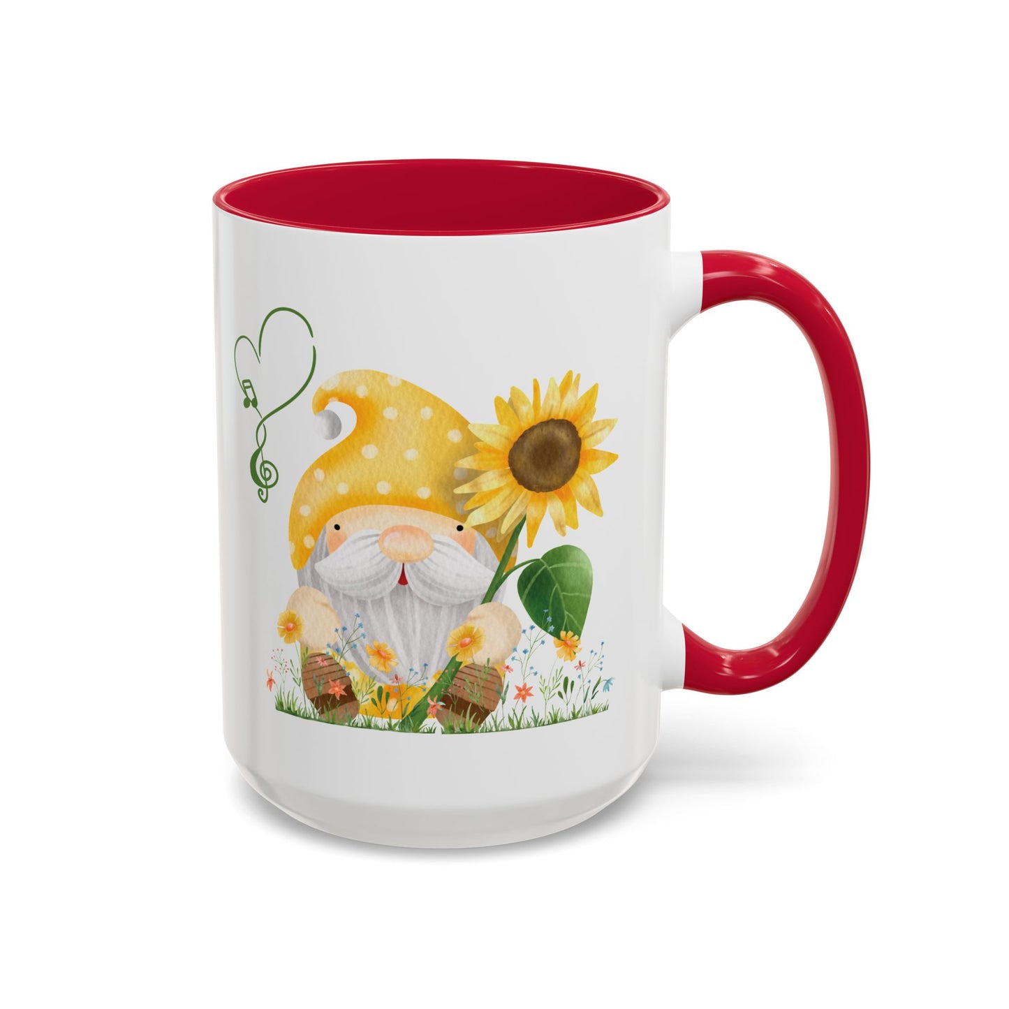 Mystical Gnome & Sunny Sunflower Mug - Your Garden's Secret Charm | Ceramic Coffee & Tea Cup (11oz/15oz)