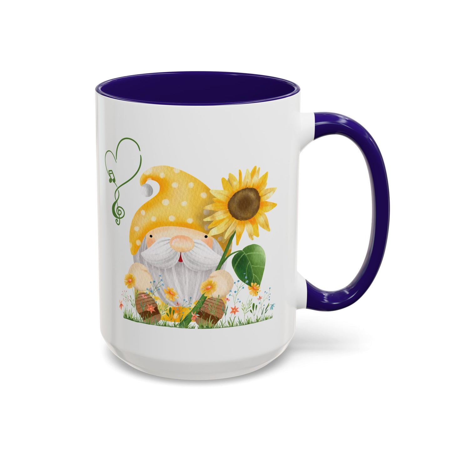 Mystical Gnome & Sunny Sunflower Mug - Your Garden's Secret Charm | Ceramic Coffee & Tea Cup (11oz/15oz)
