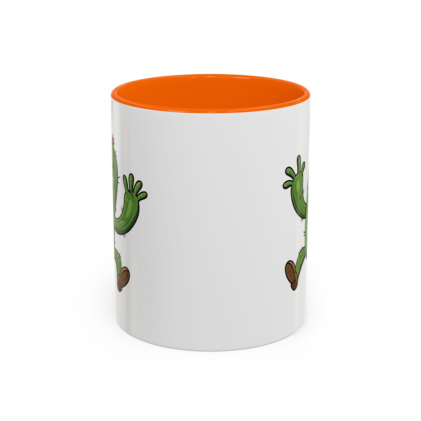 Cactus Mania Happy Jumping Cactus Mug - Cheerful Ceramic Coffee Cup