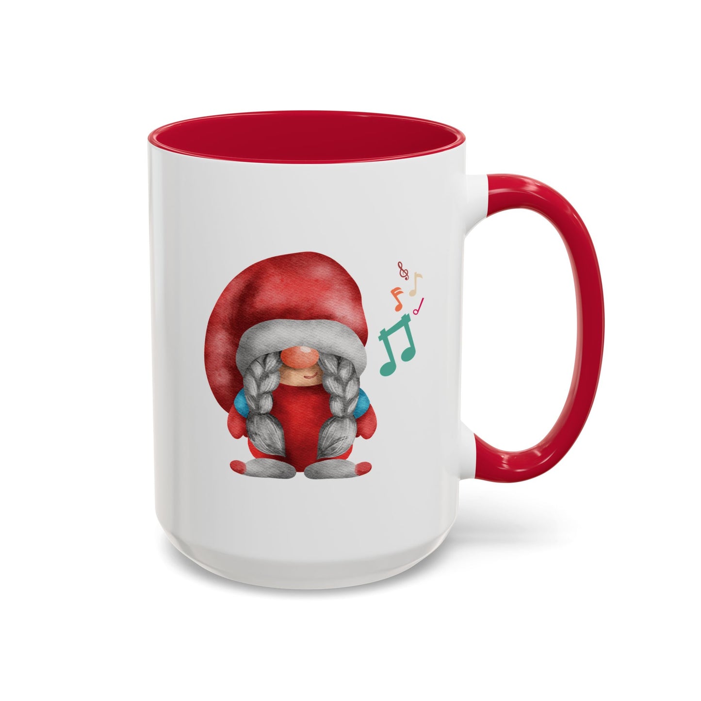 Cute Gnome Mug - Red & White - Perfect Holiday Gift idea 15oz Red