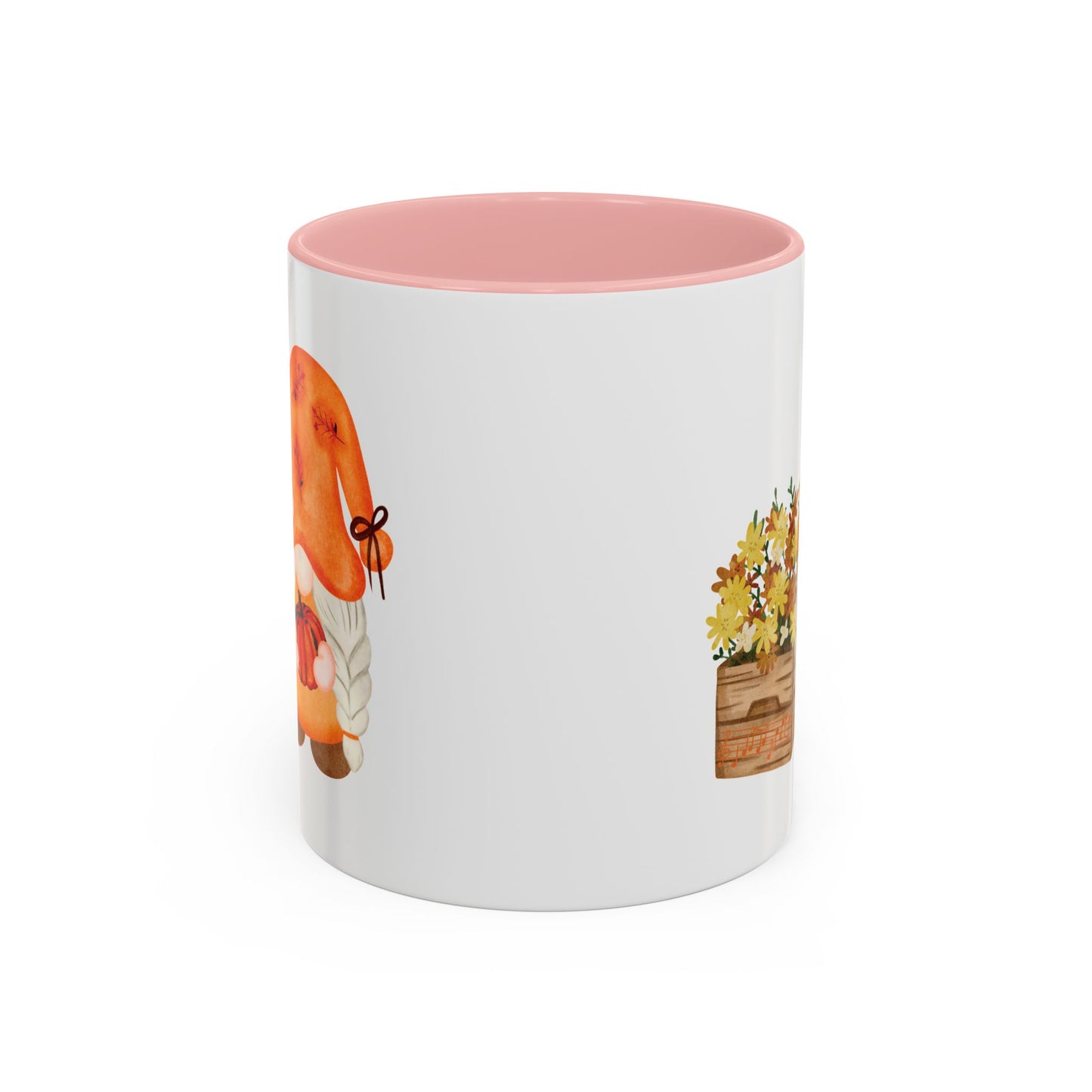 Mysterious Autumn Gnome Mug: Your Cozy Sip of Enchantment 11oz Pink