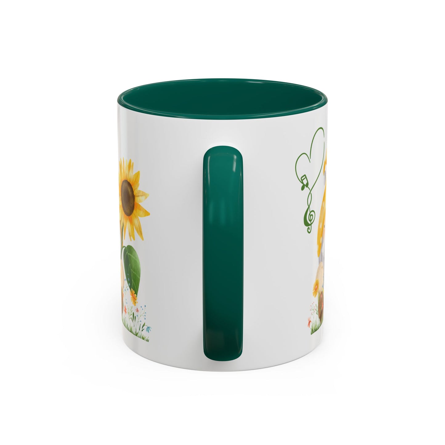 Mystical Gnome & Sunny Sunflower Mug - Your Garden's Secret Charm | Ceramic Coffee & Tea Cup (11oz/15oz)