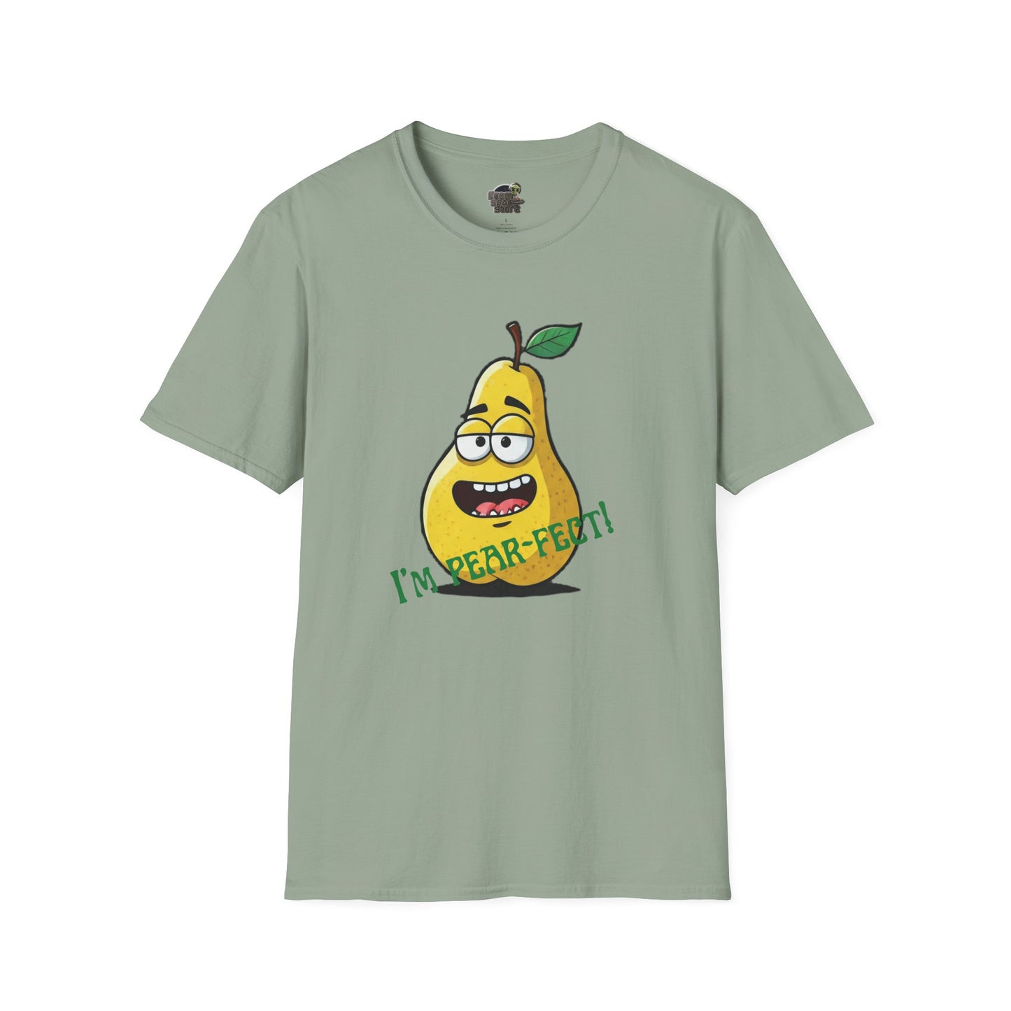 Pear T-Shirt: Funny "I'm Pear-fect" Graphic Tee | Organic Cotton & Unique Design Sage