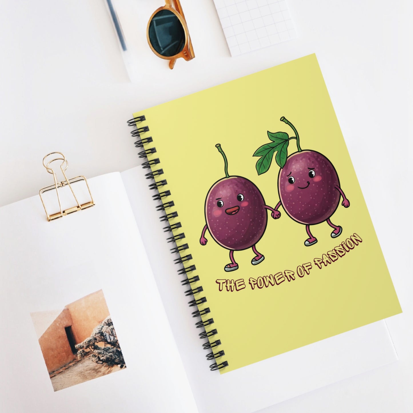 Passion Fruit Spiral Notebook: "The Power of Passion" - Couple Gift