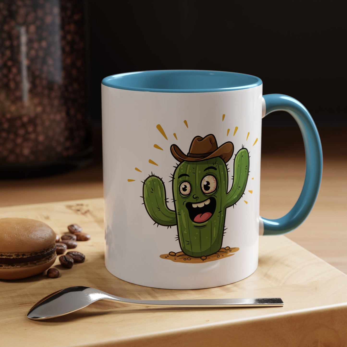 Cactus Mania Cowboy Cactus Mug - Fun & Durable Ceramic Cup for Cactus Lovers
