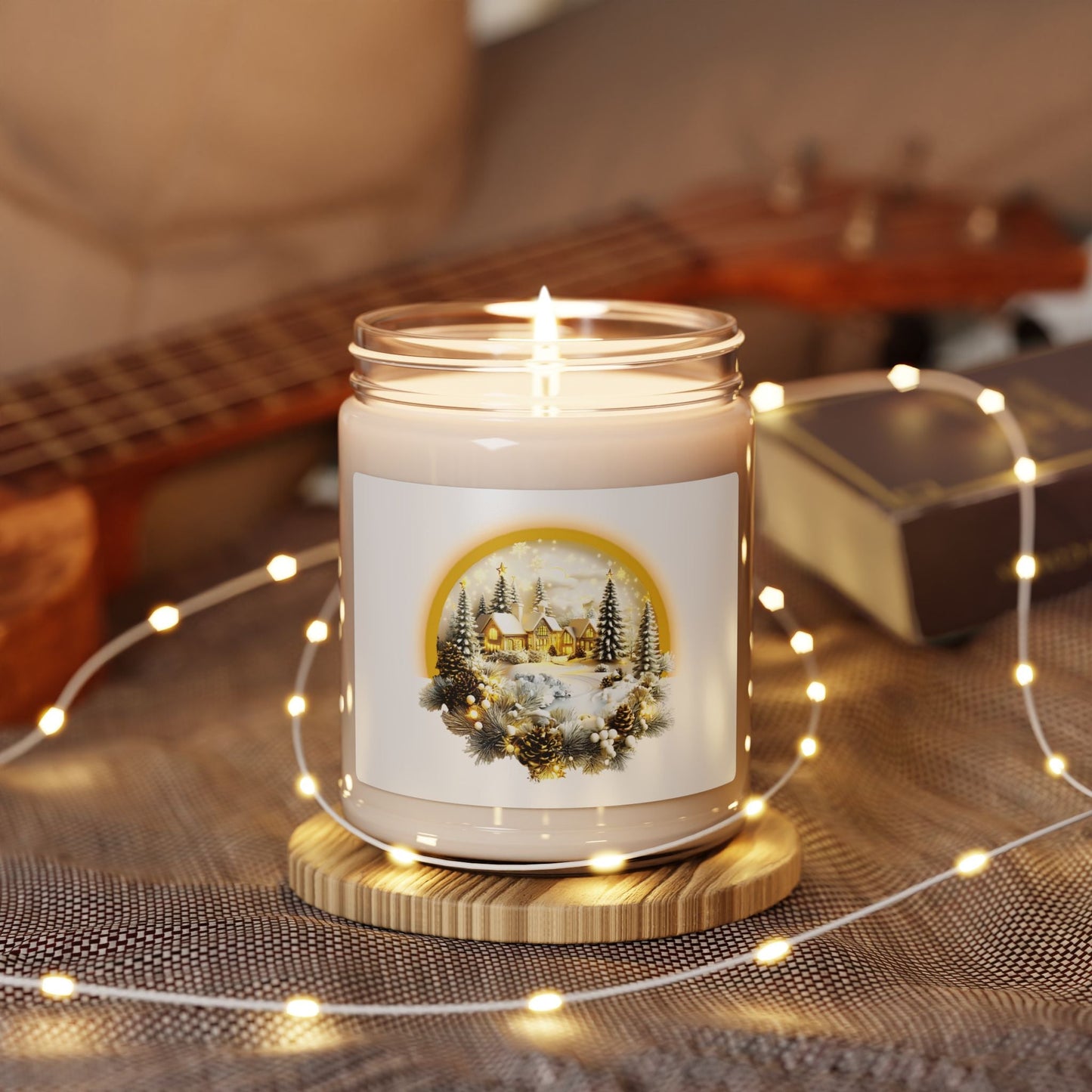 Classic Snowman Gift Set 3 - Scented Candle & Winter Village Tote