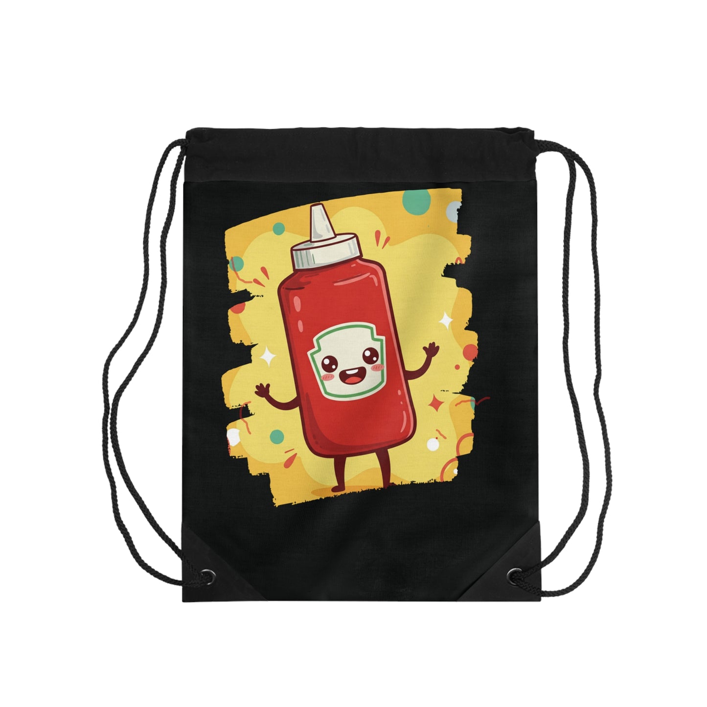 The Crimson Splash – Happy Ketchup Drawstring Bag