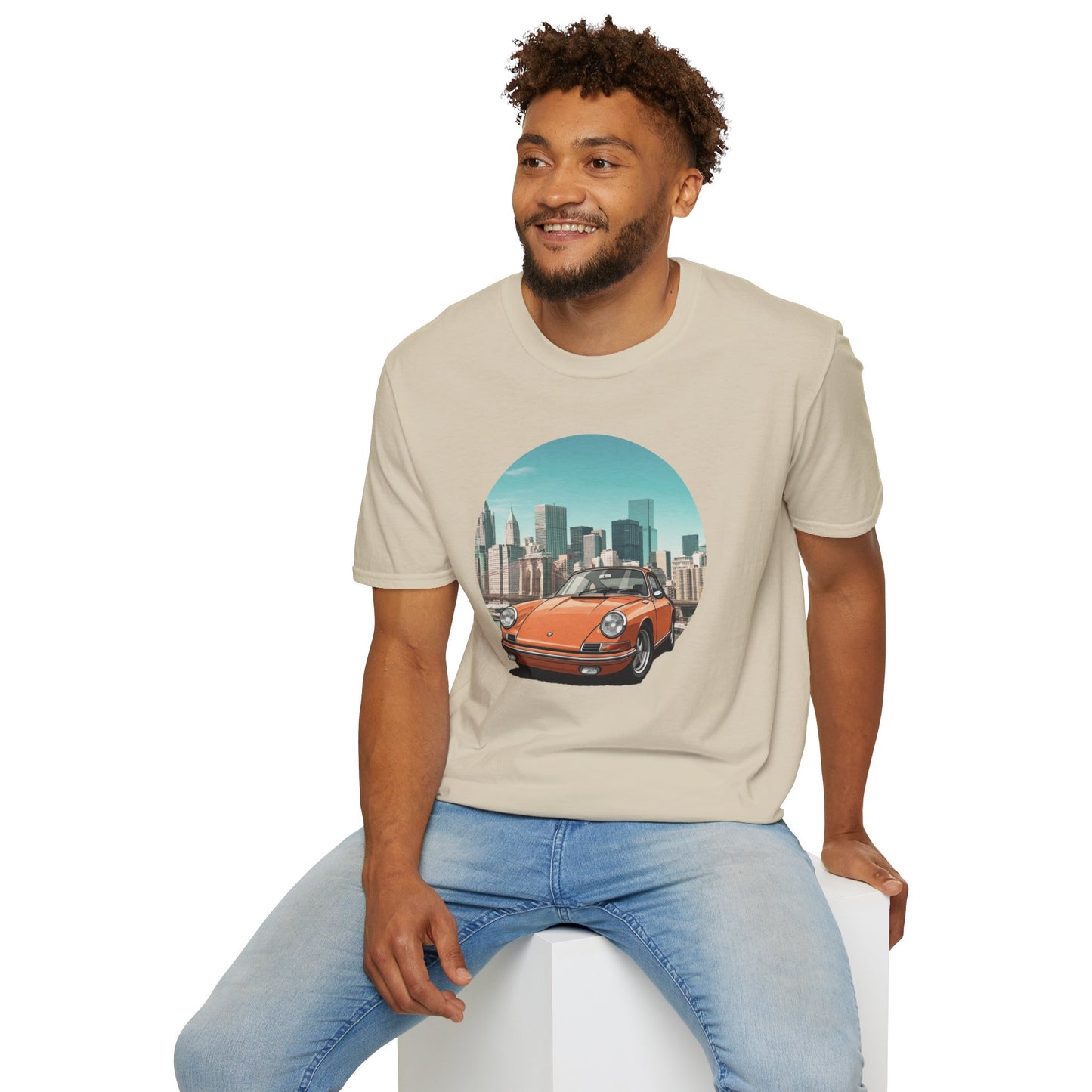 Porsche 911 Unisex T-Shirt - Vintage Power Icon Sand