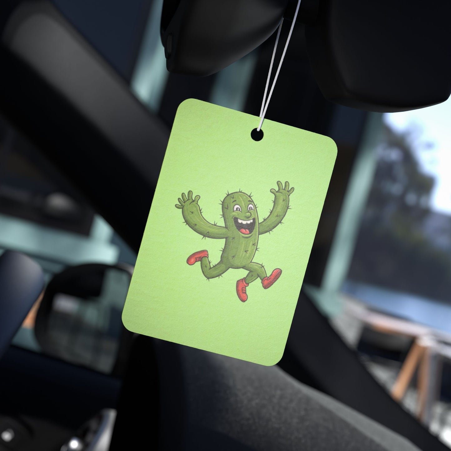 Running Cactus Car Air Freshener - Power Car Freshener: Fresh Scent, Long-Lasting Fragrance, Funny Design