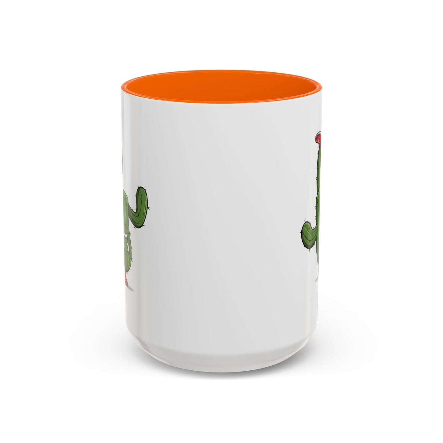 Cactus Mania Upside Down Cactus Mug - Unique & Fun Ceramic Cup for All Ages 15oz Orange