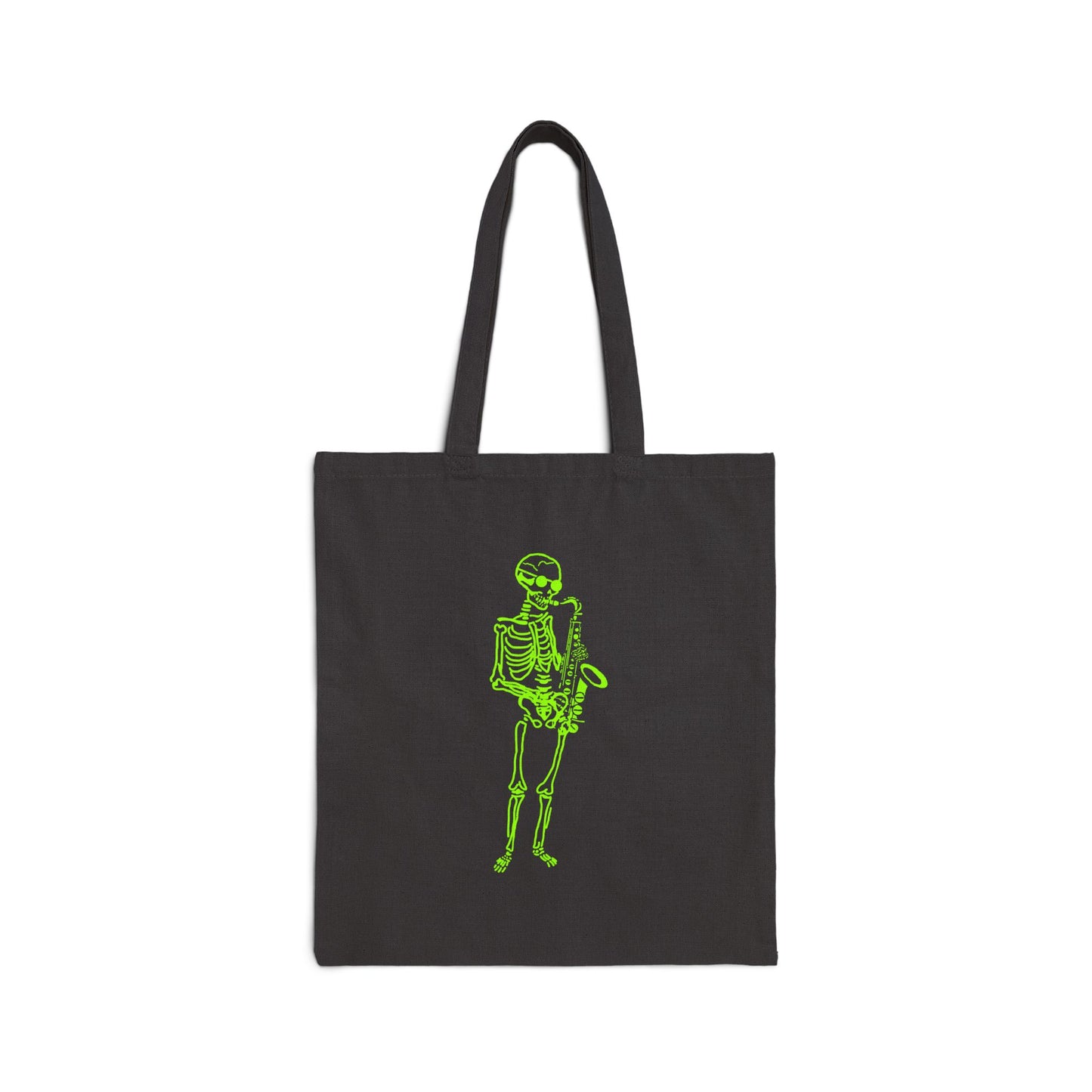 Skeleton Saxophonist Tote Bag | From Space Store