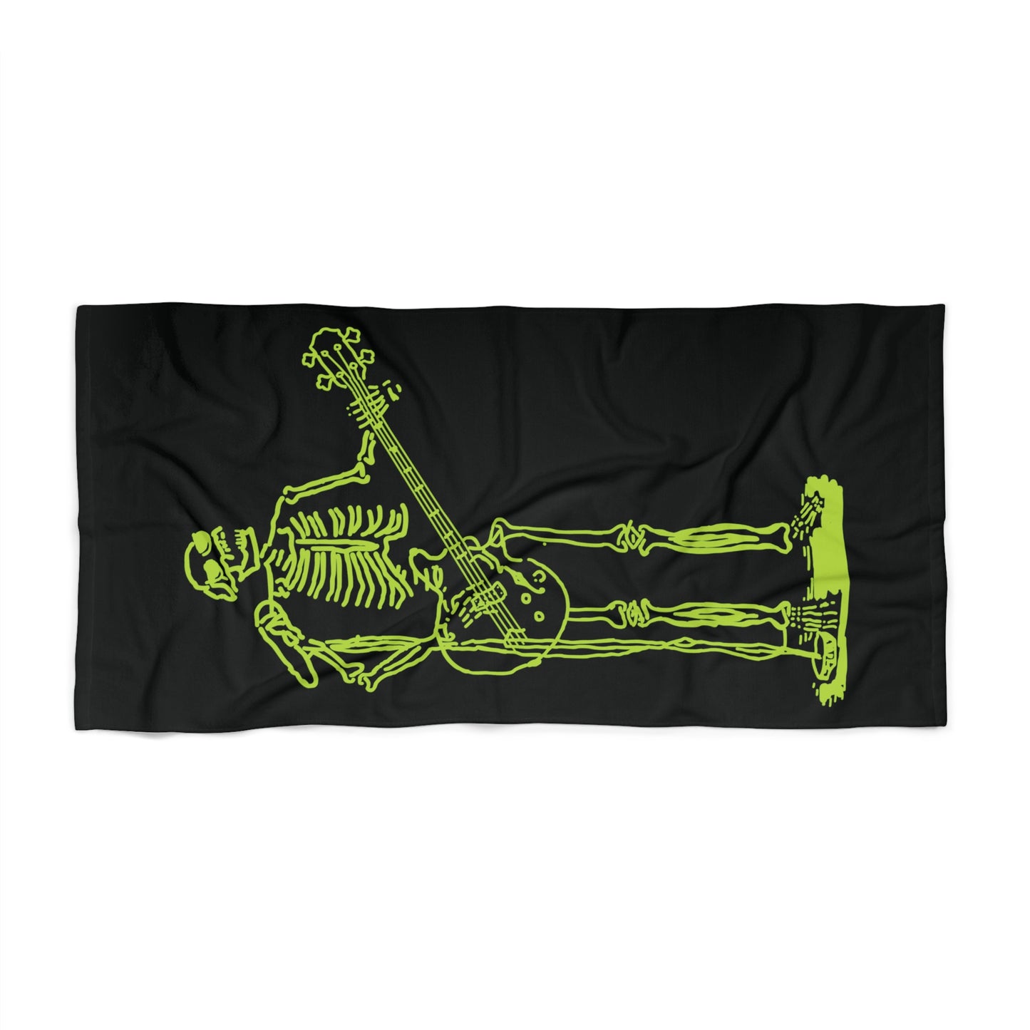 Metal Skeleton Singer & Guitarist Beach Towel - Soft & Absorbent