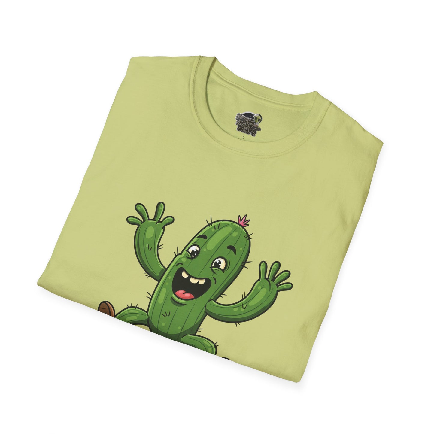 Happy Jumping Cactus T-Shirt: Dynamic & Joyful Organic Cotton Tee | Cactus Mania