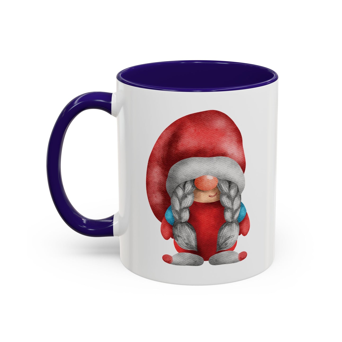 Cheerful Red Gnome with Braids Mug - Sip Your Sweet Melody | Ceramic Coffee & Tea Cup (11oz/15oz)