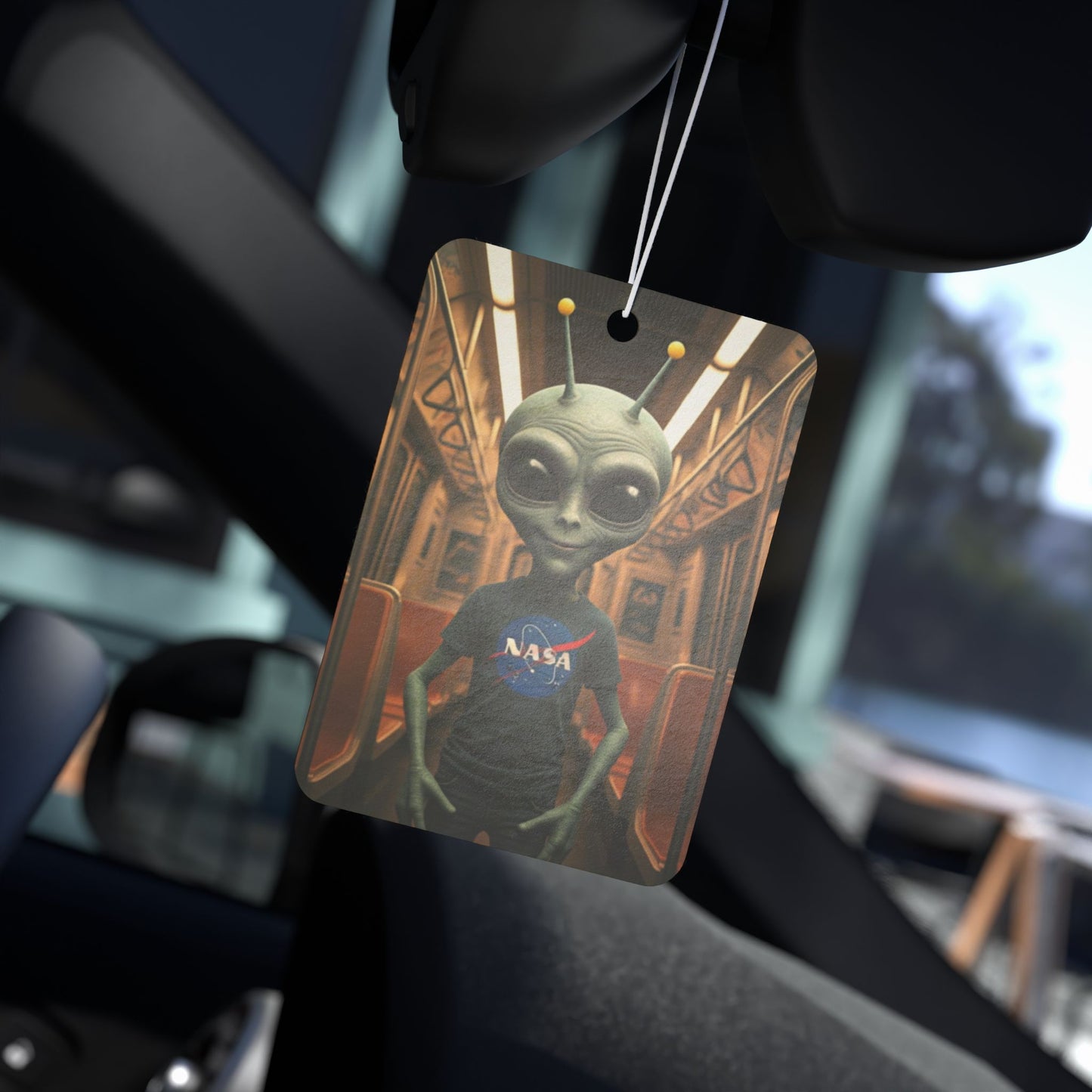 NASA Alien in Subway Car Freshener - NYC Vibe & Long-Lasting Scent