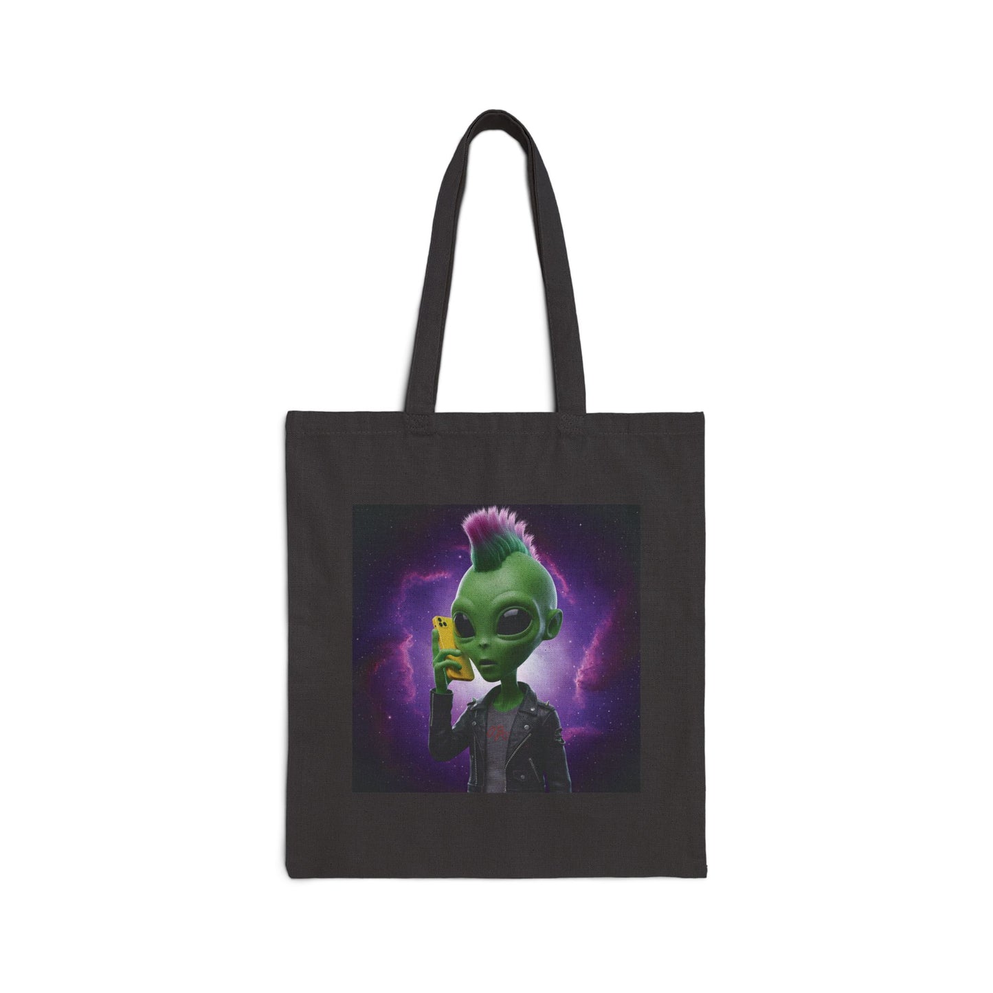 Techy Alien Punk Tote Bag | Stay Connected with Style!