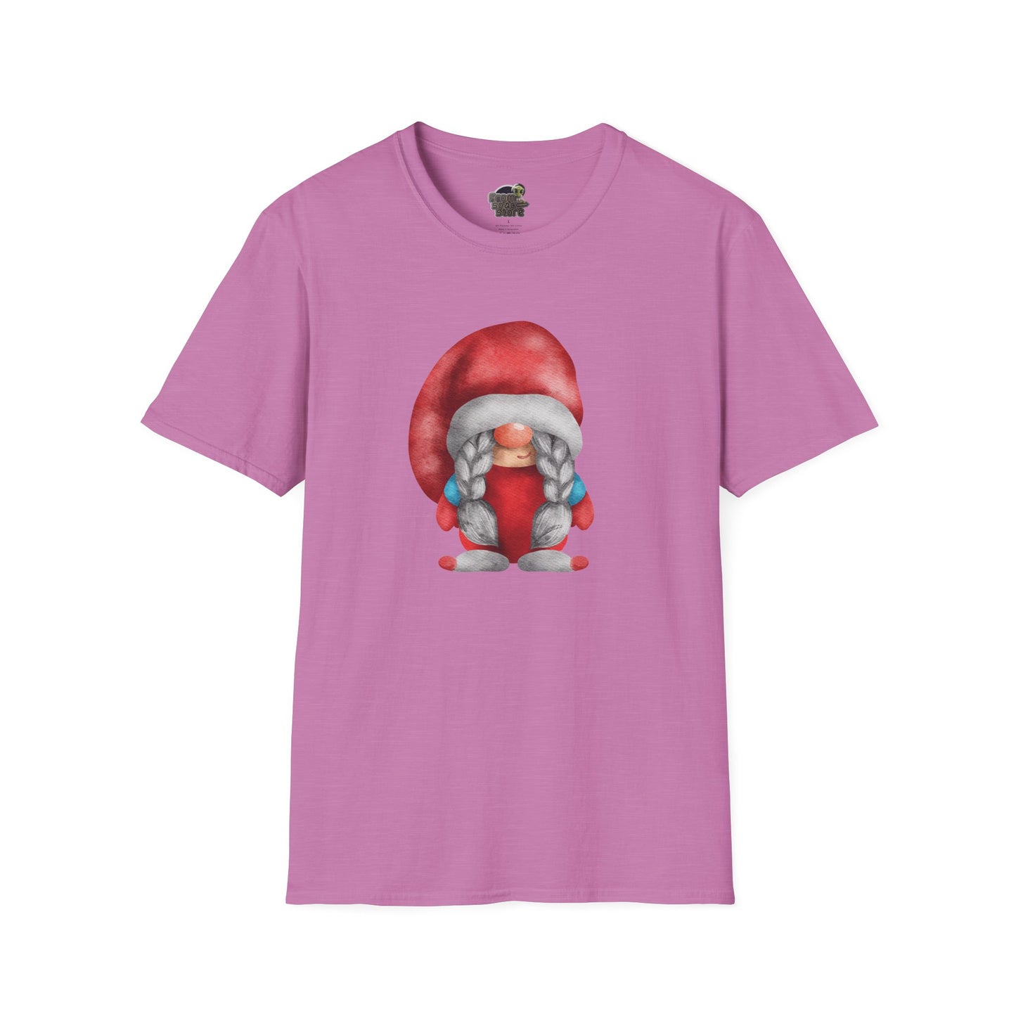 Cute Gnome T-shirt | Soft and Comfy Cotton Tee for Women | Perfect for Casual Wear | Unique Gift Idea | Gnome Lovers Heather Radiant Orchid