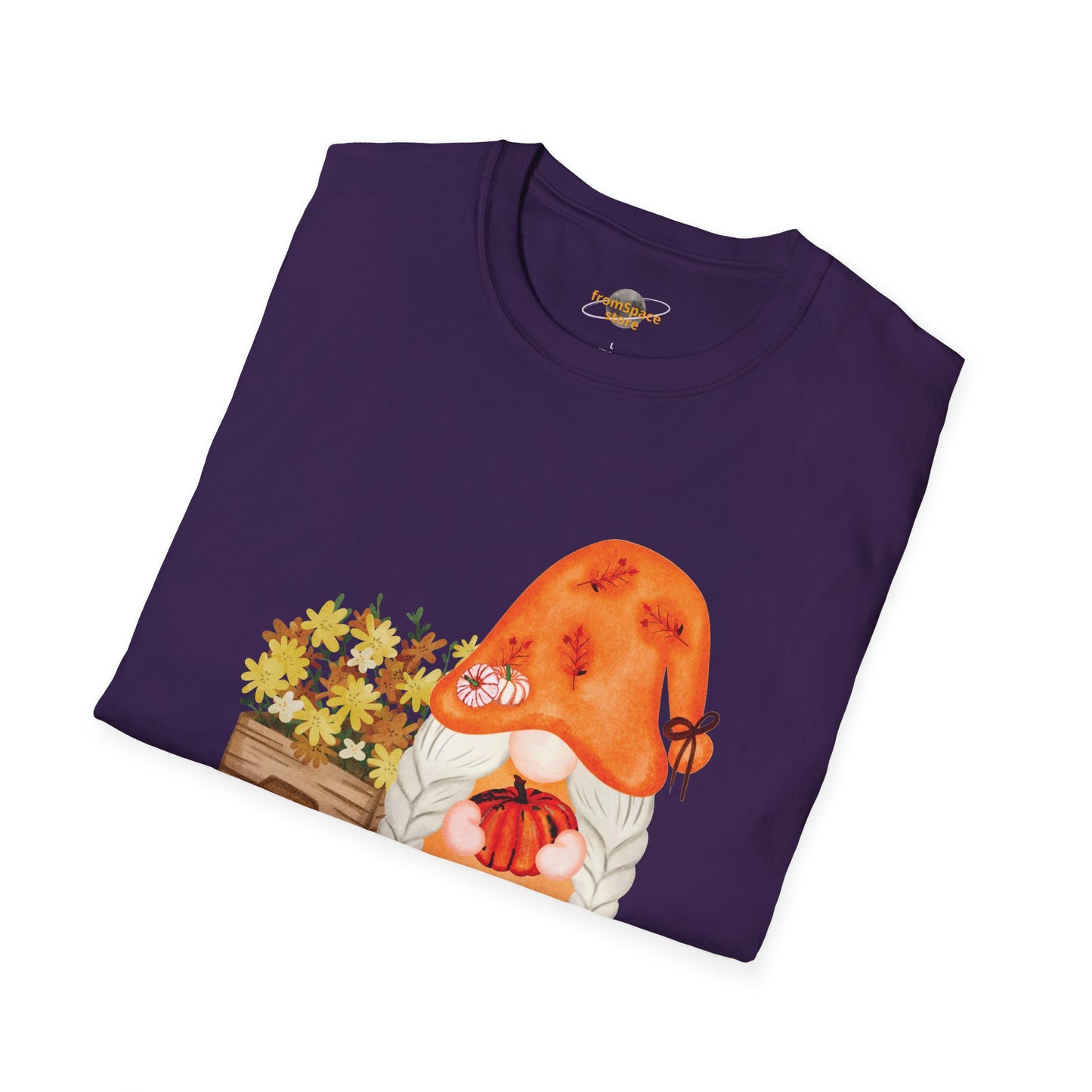 Flower Pot Gnome Unisex T-Shirt: Autumnal Charm & Secret Melodies