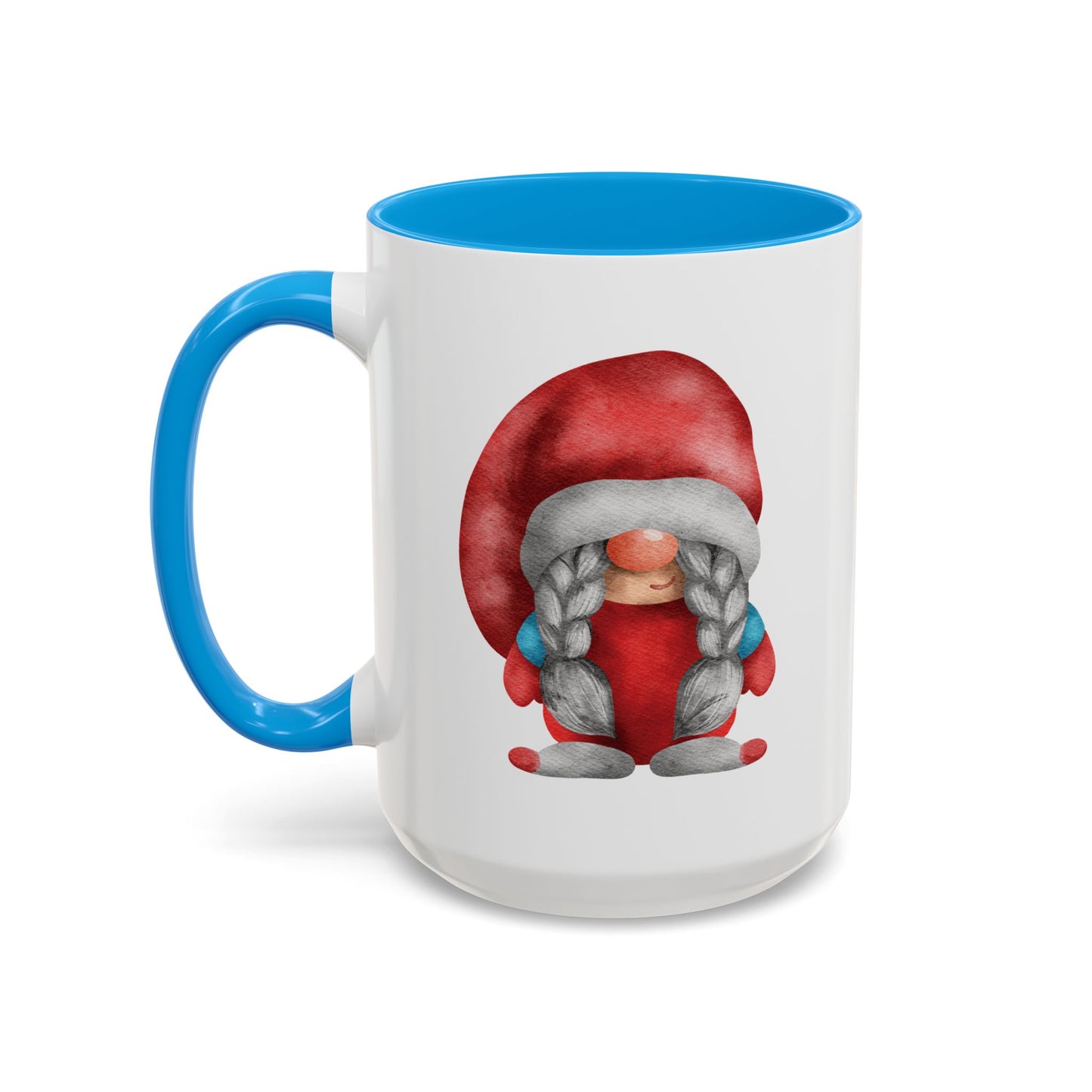Cheerful Red Gnome with Braids Mug - Sip Your Sweet Melody | Ceramic Coffee & Tea Cup (11oz/15oz)