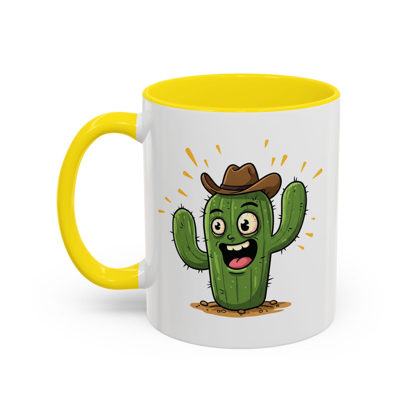 Cactus Mania Cowboy Cactus Mug - Fun & Durable Ceramic Cup for Cactus Lovers