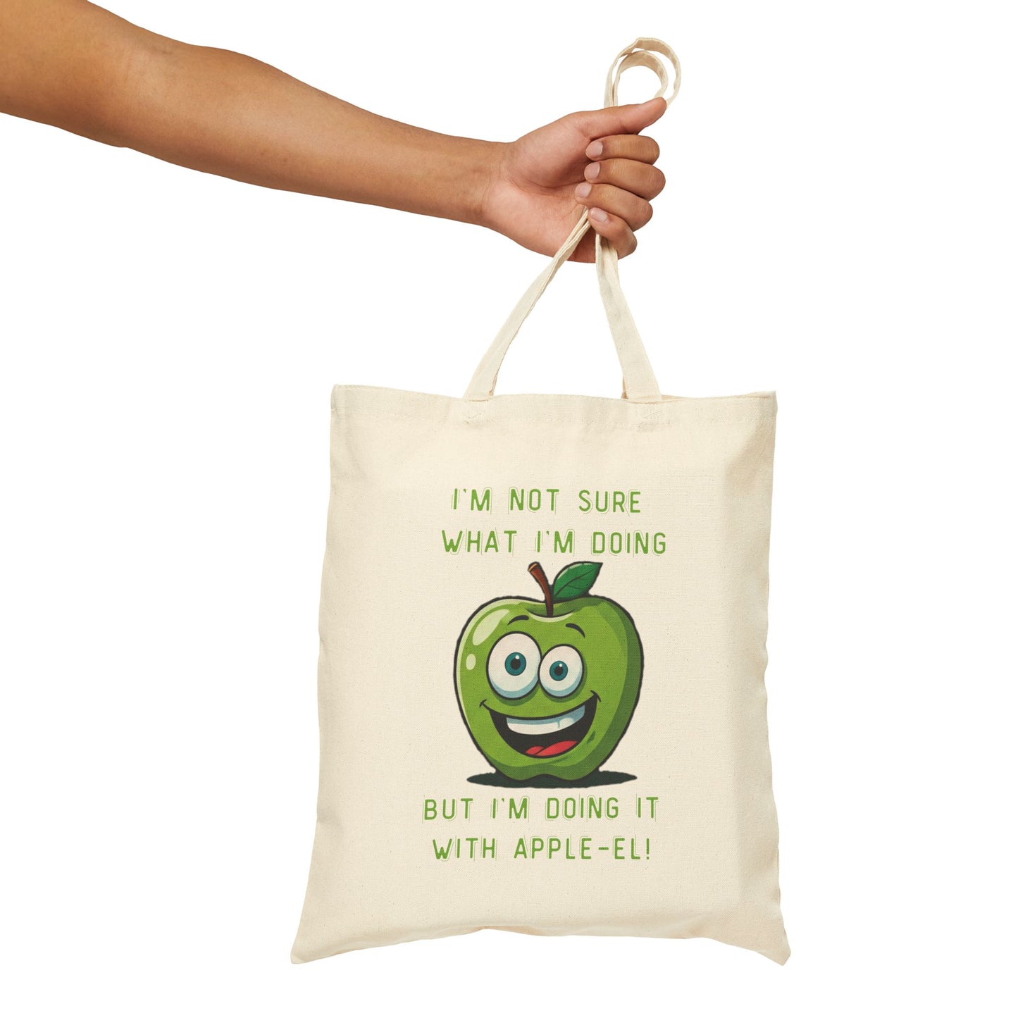 Apple-el Tote Bag: Funny Smiling Apple - Doing It With Appeal!