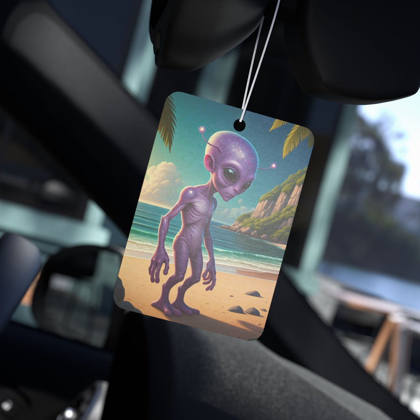 Alien At Beach Car Freshener - Tropical Vibe & Vacation Scent