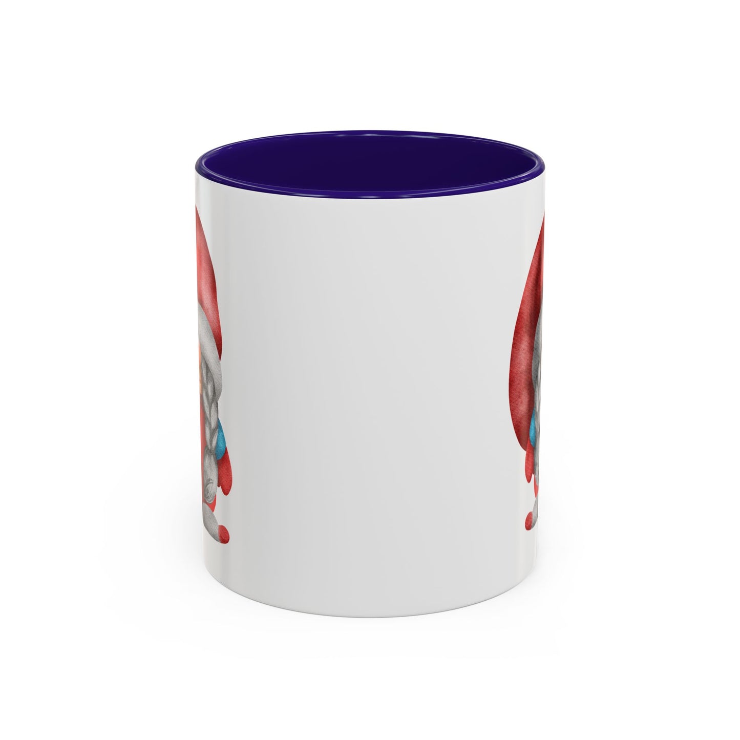 Cheerful Red Gnome with Braids Mug - Sip Your Sweet Melody | Ceramic Coffee & Tea Cup (11oz/15oz) 11oz Blue