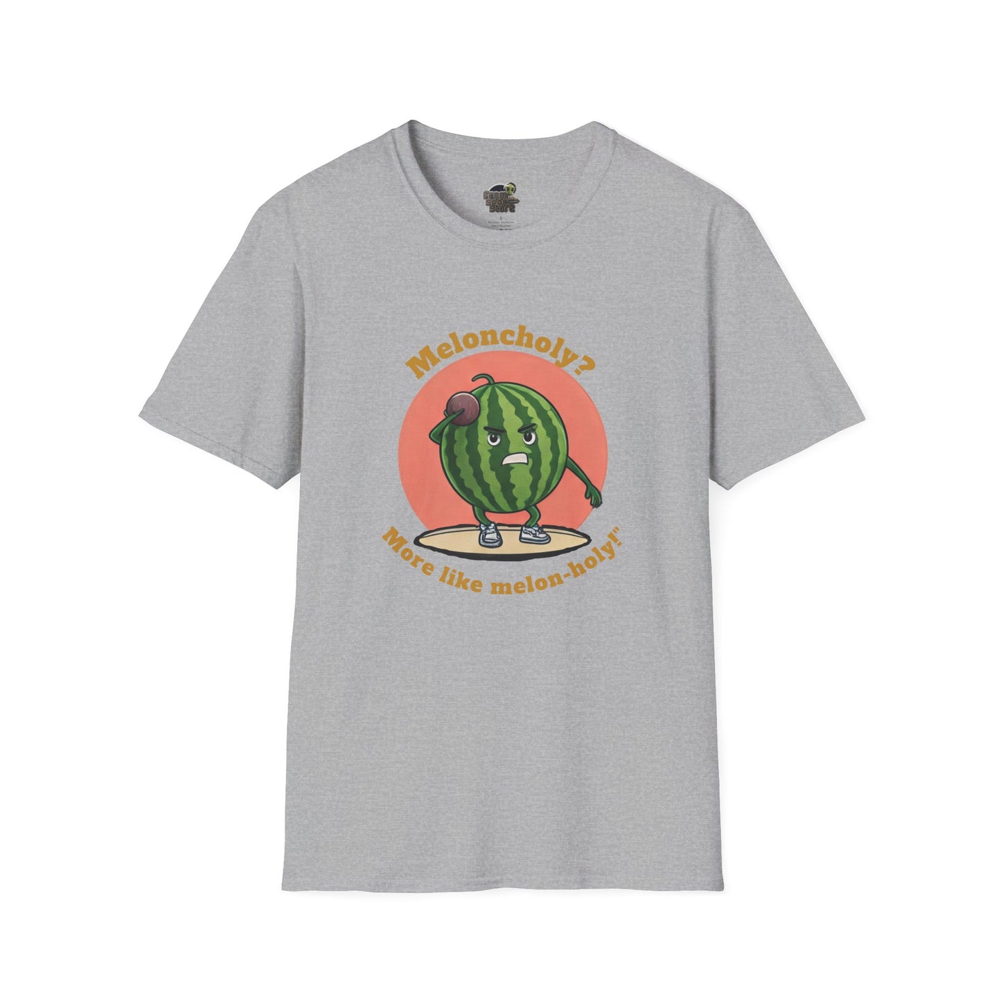 Melon-Holy t-shirt: Funny Watermelon Shot Put Tee Sport Grey
