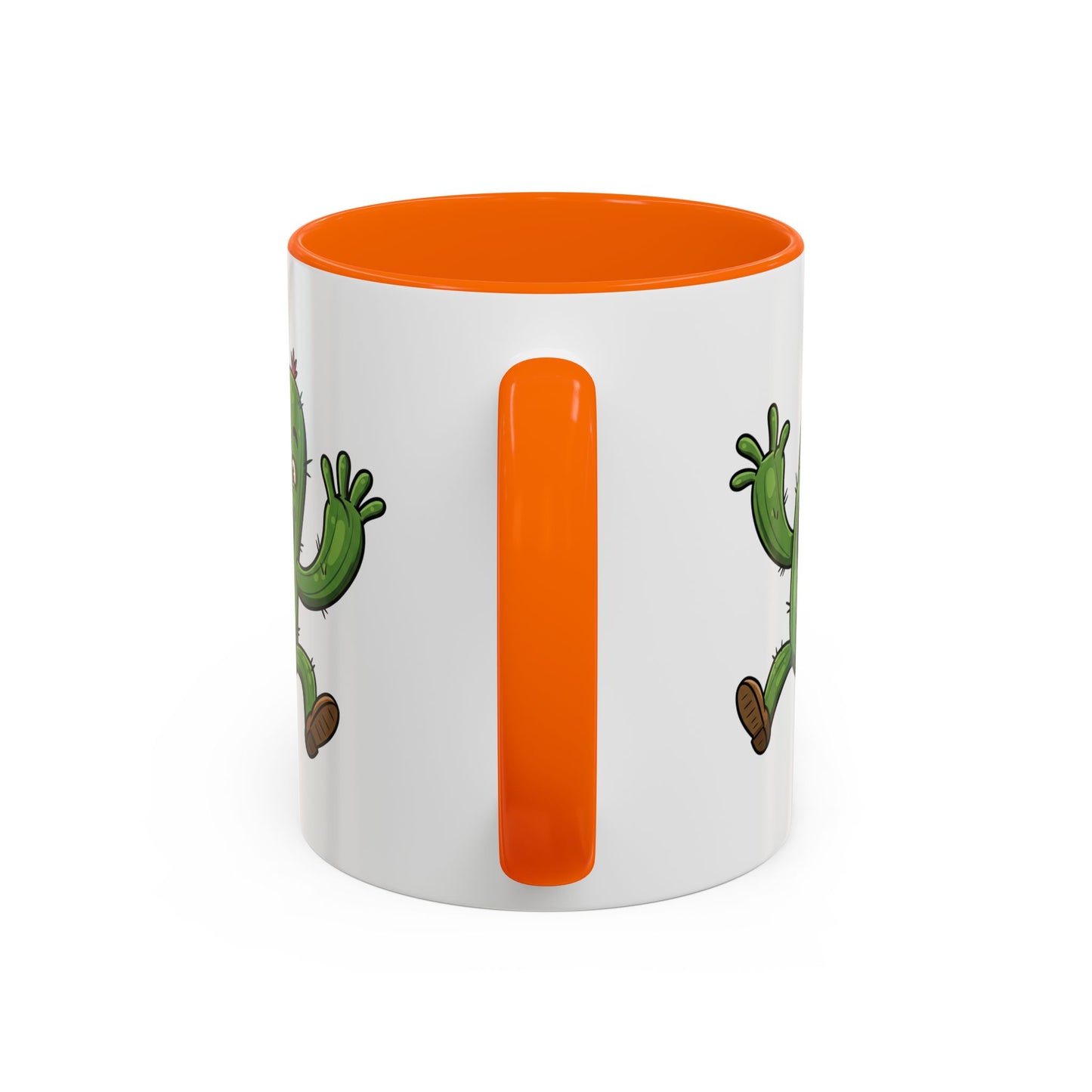 Cactus Mania Happy Jumping Cactus Mug - Cheerful Ceramic Coffee Cup