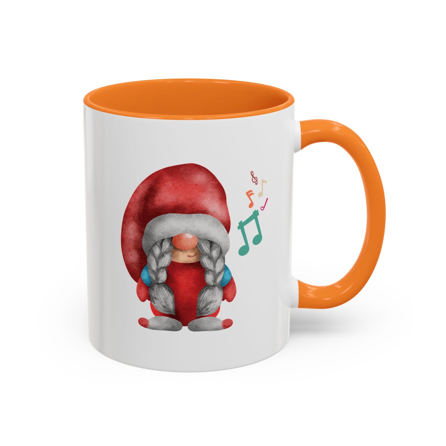 Cute Gnome Mug - Red & White - Perfect Holiday Gift idea 11oz Golden Yellow