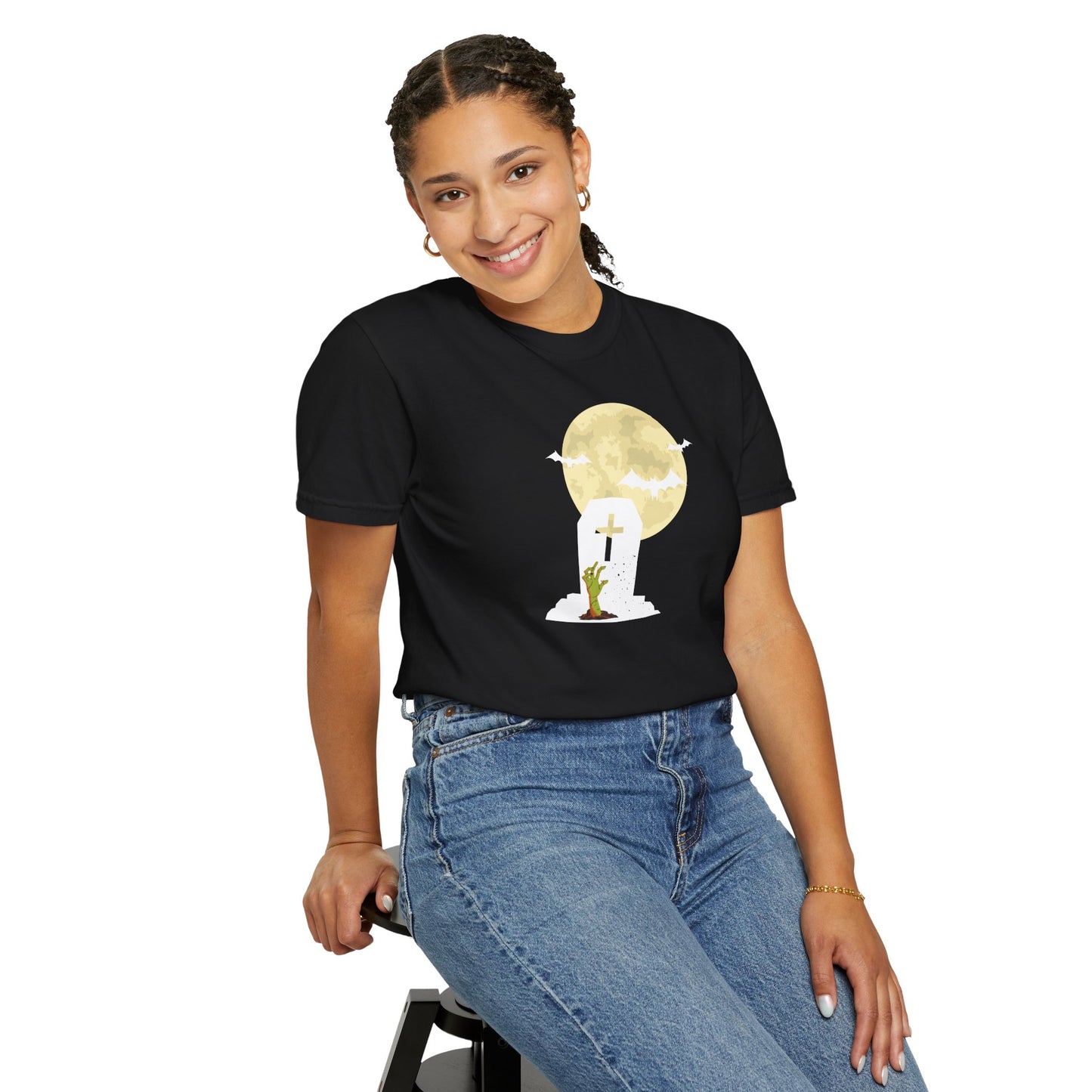 Spooky Cemetery Moon Unisex T-Shirt