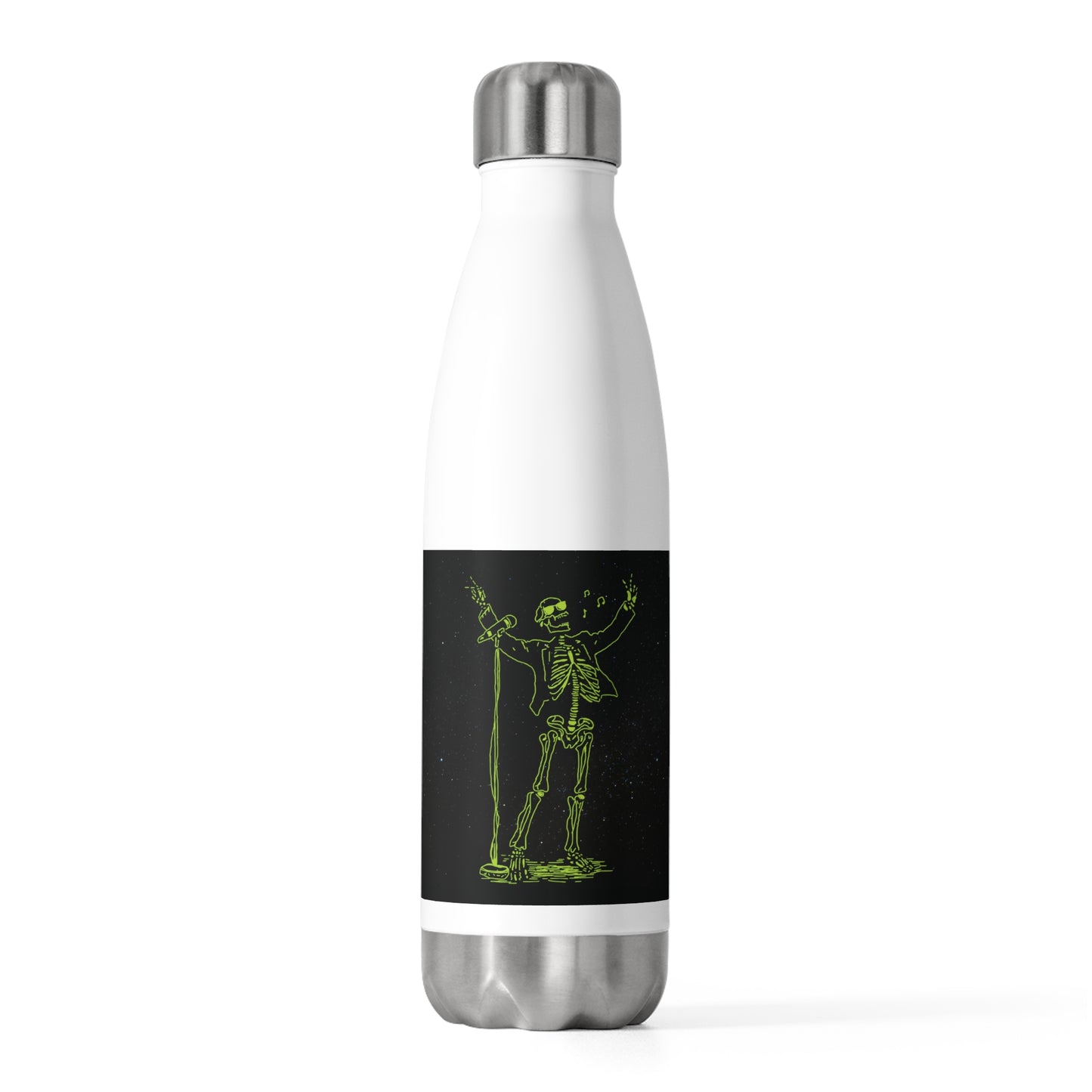 Frontman Skeleton Water Bottle | Neon Rockstar Gift