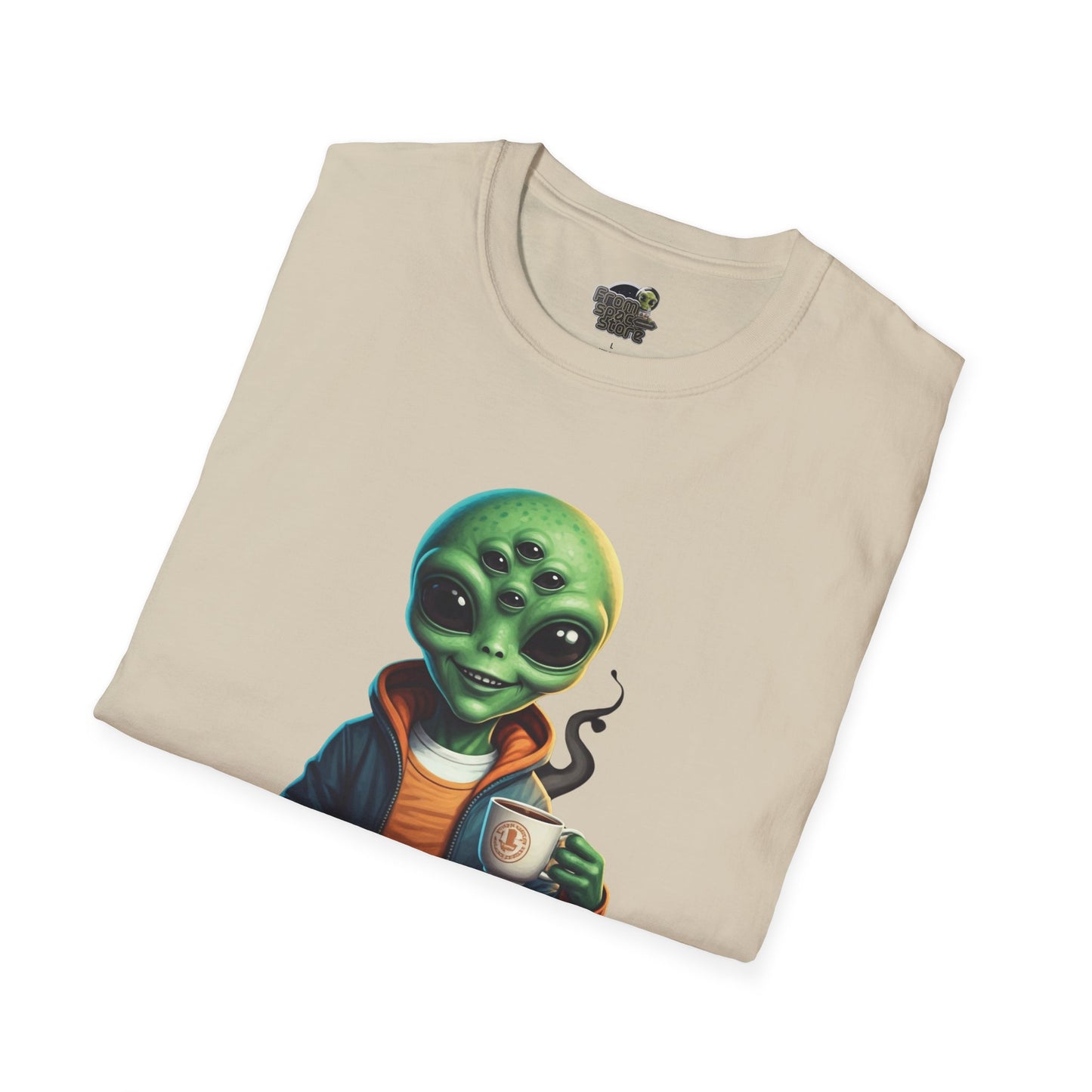Folded alien making breakfast unisex t-shirt