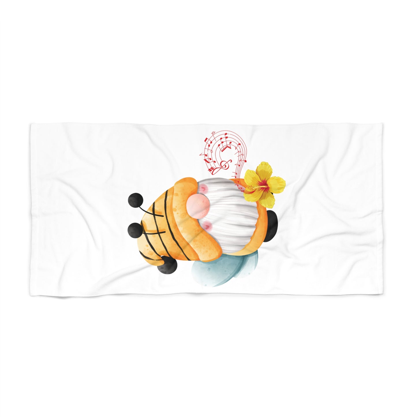 Harmony & Fun: Four Gn omes Musical Beach Towel!