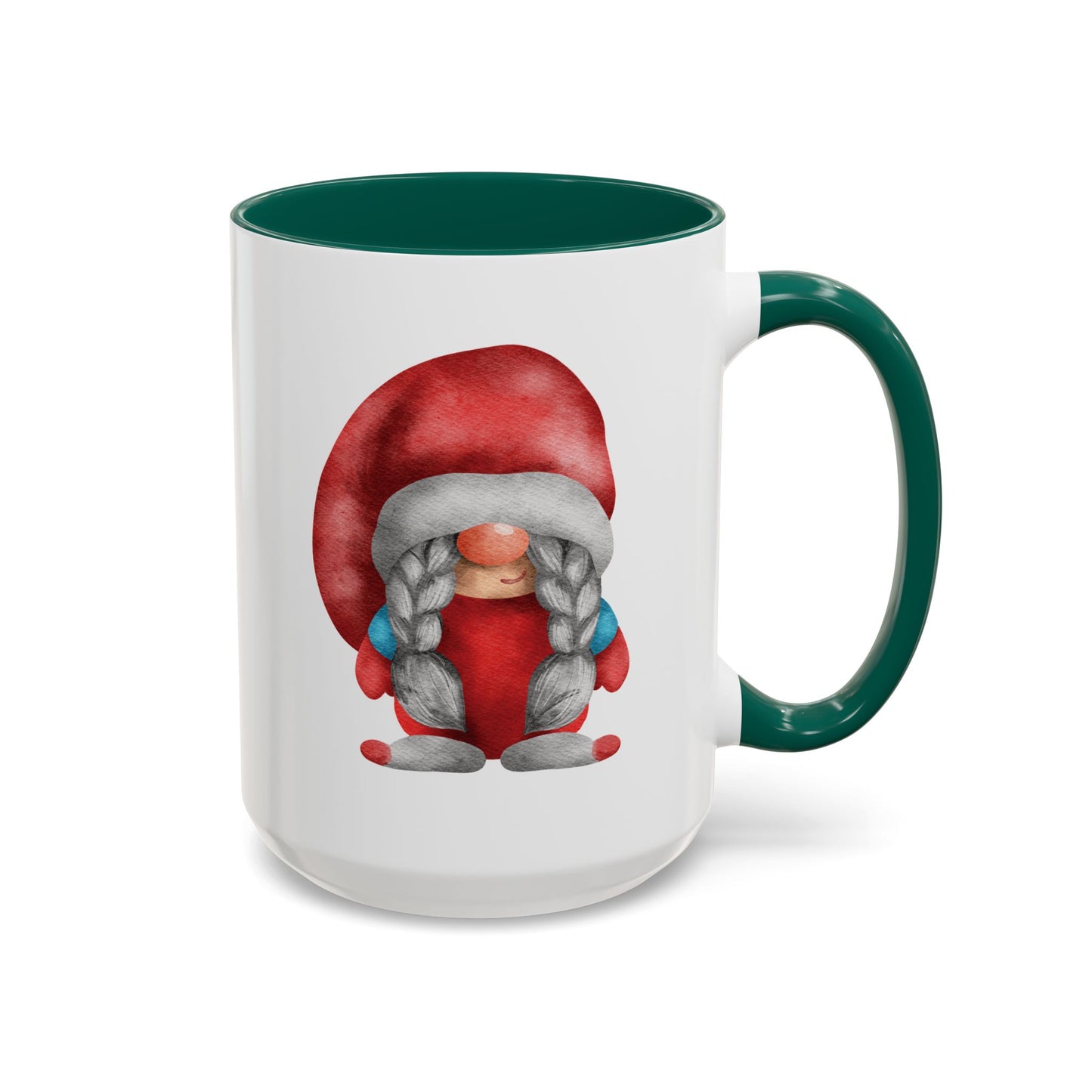 Cheerful Red Gnome with Braids Mug - Sip Your Sweet Melody | Ceramic Coffee & Tea Cup (11oz/15oz)