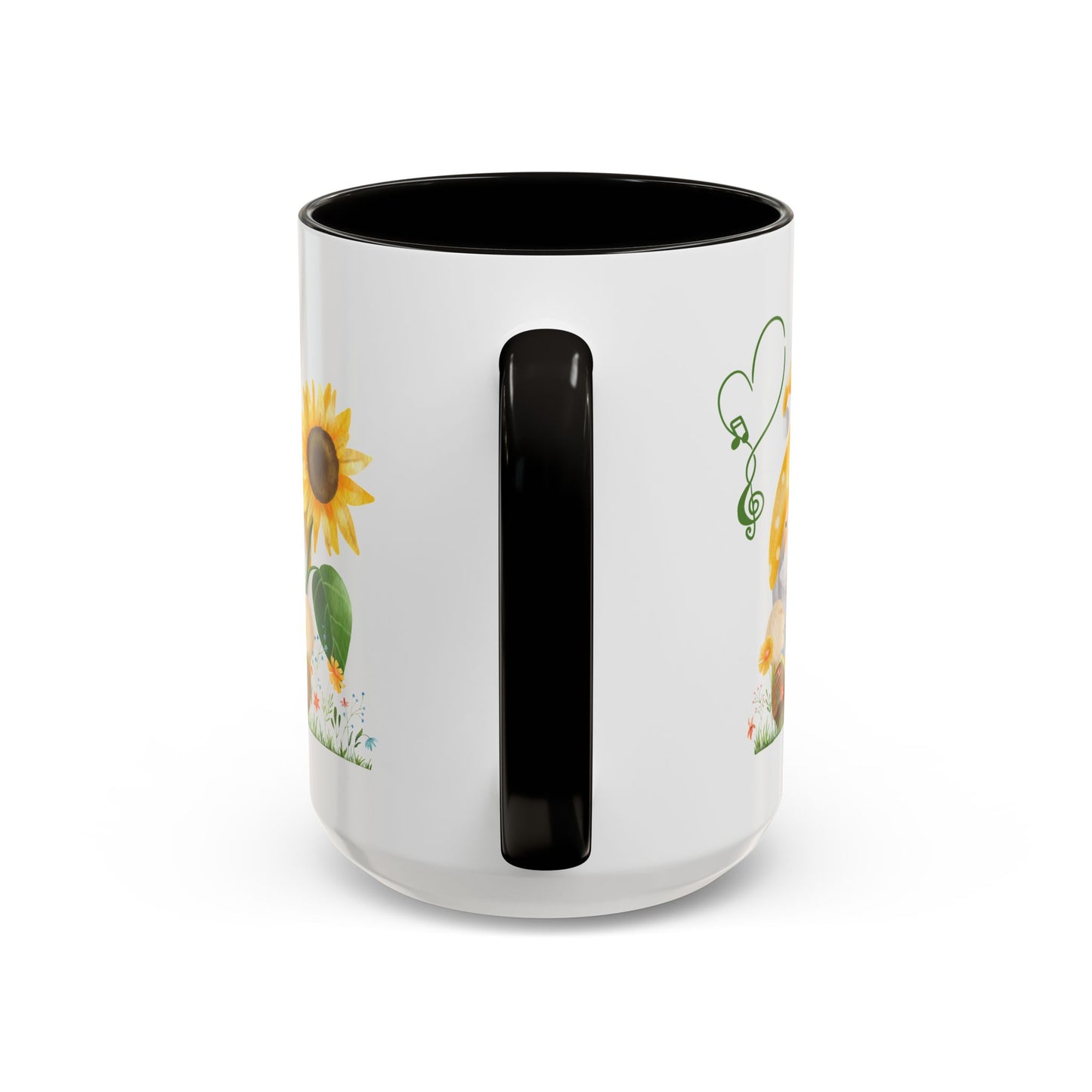 Mystical Gnome & Sunny Sunflower Mug - Your Garden's Secret Charm | Ceramic Coffee & Tea Cup (11oz/15oz)