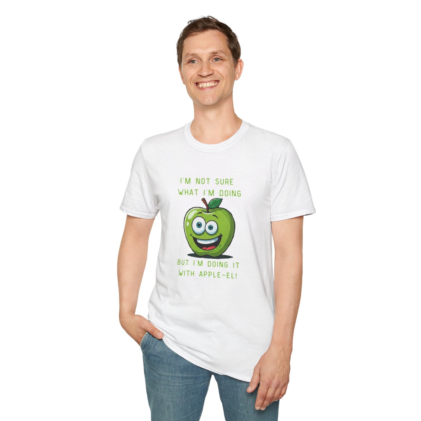 Apple-El t-shirt: Funny Smiling Apple Positive Tee