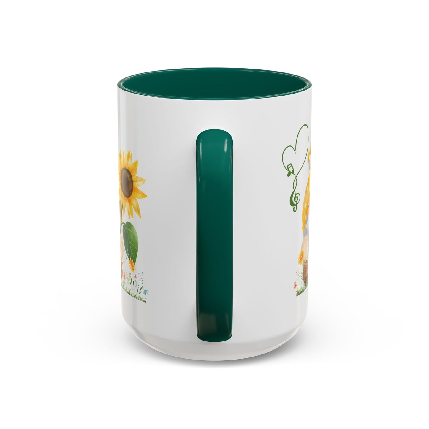 Mystical Gnome & Sunny Sunflower Mug - Your Garden's Secret Charm | Ceramic Coffee & Tea Cup (11oz/15oz)
