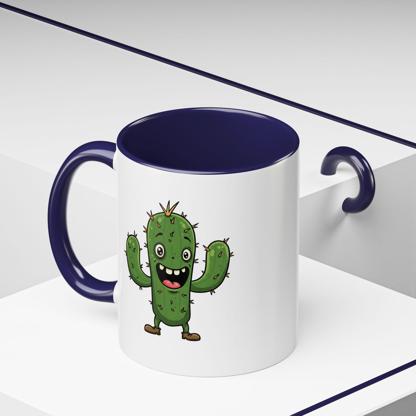 Cactus Mania Joyful Cactus Mug - Happy Ceramic Coffee Cup for Plant Lovers