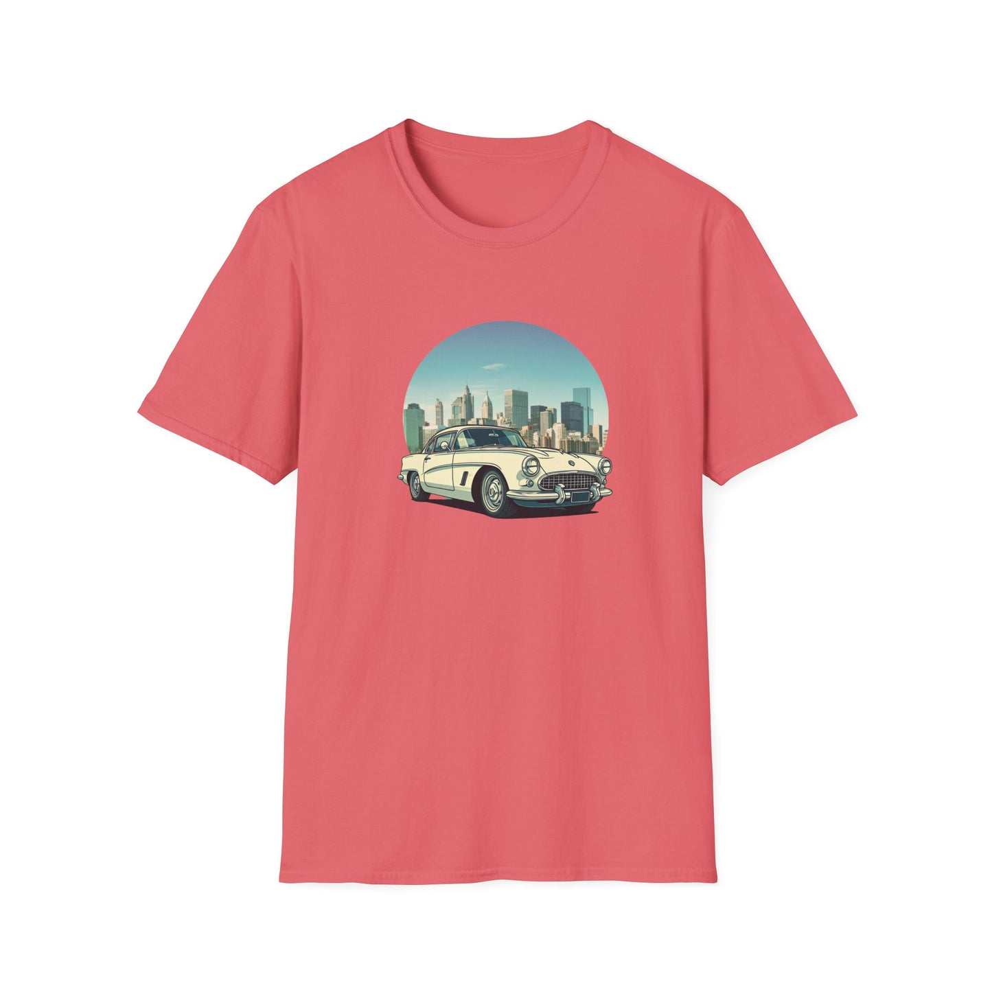 Chevrolet Corvette Unisex T-Shirt - American Legend of the 50s Coral Silk