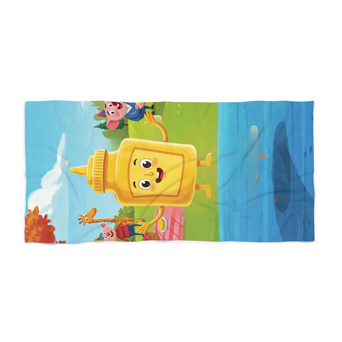 Happy Mayo Picnic Beach Towel - Unique Pop Art Style