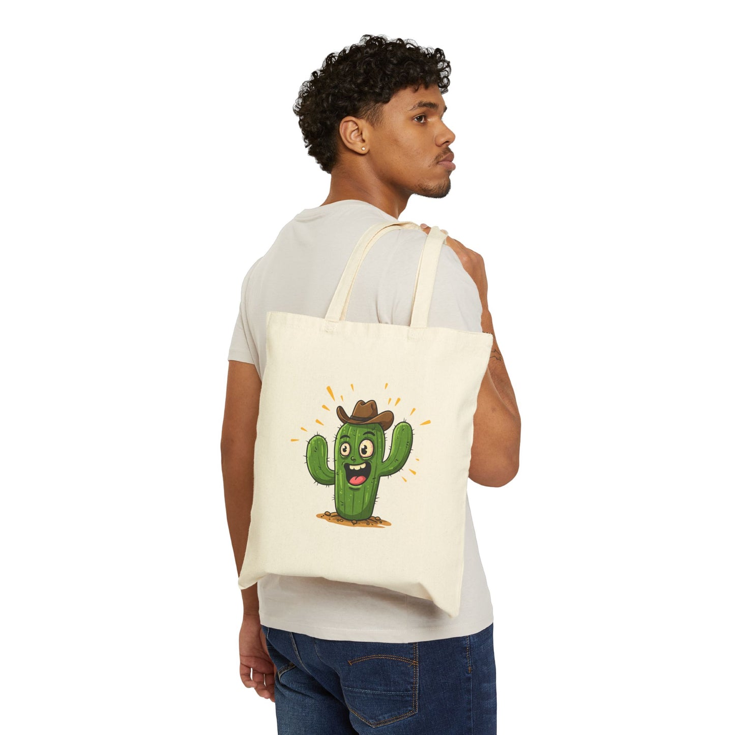 Cactus Cowboy Tote Bag - Eco-Friendly, Fun & Ready for Adventure!