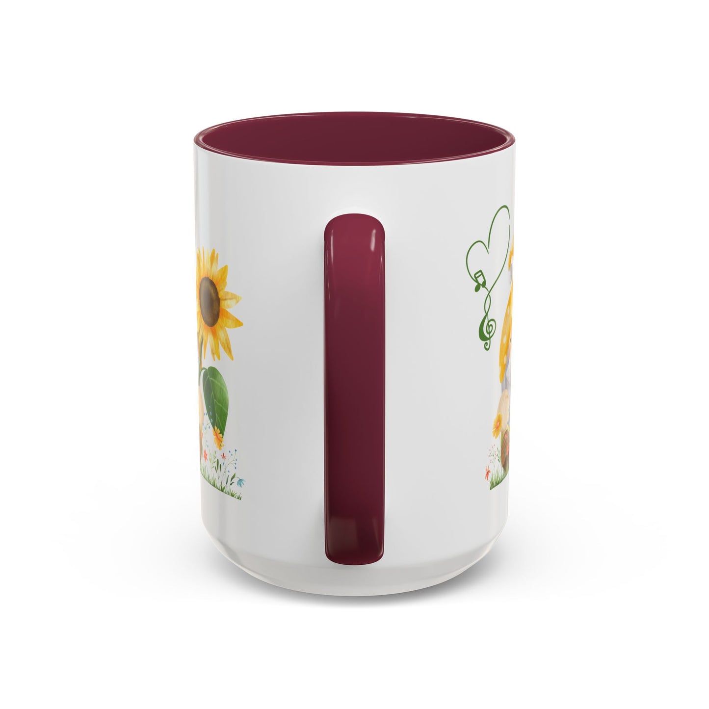 Mystical Gnome & Sunny Sunflower Mug - Your Garden's Secret Charm | Ceramic Coffee & Tea Cup (11oz/15oz)