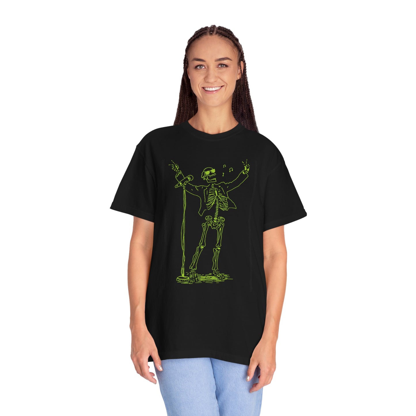 The Mystical Vocalist | Skeleton Fluo Singer Unisex T-Shirt