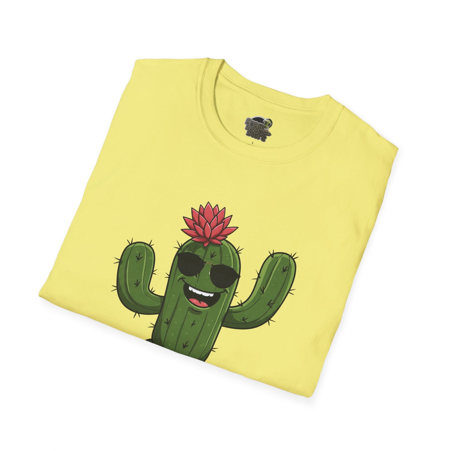Cactus Mania T-Shirt: Fun Cactus with Sunglasses | Organic Cotton Tee for Nature Lovers