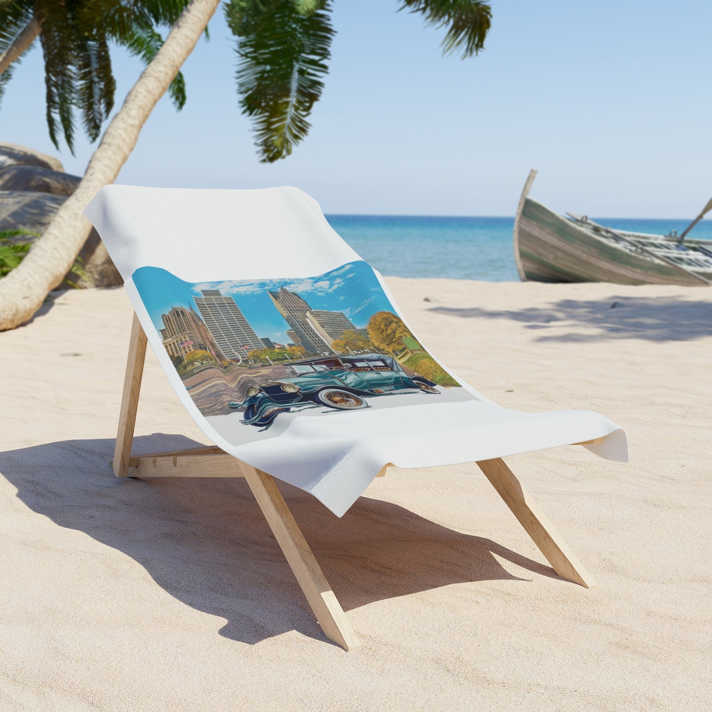 Buick Doctor Coupe 1920s" Vintage Beach Towel: The Roaring Twenties Elegance on the Sand 30" × 60"