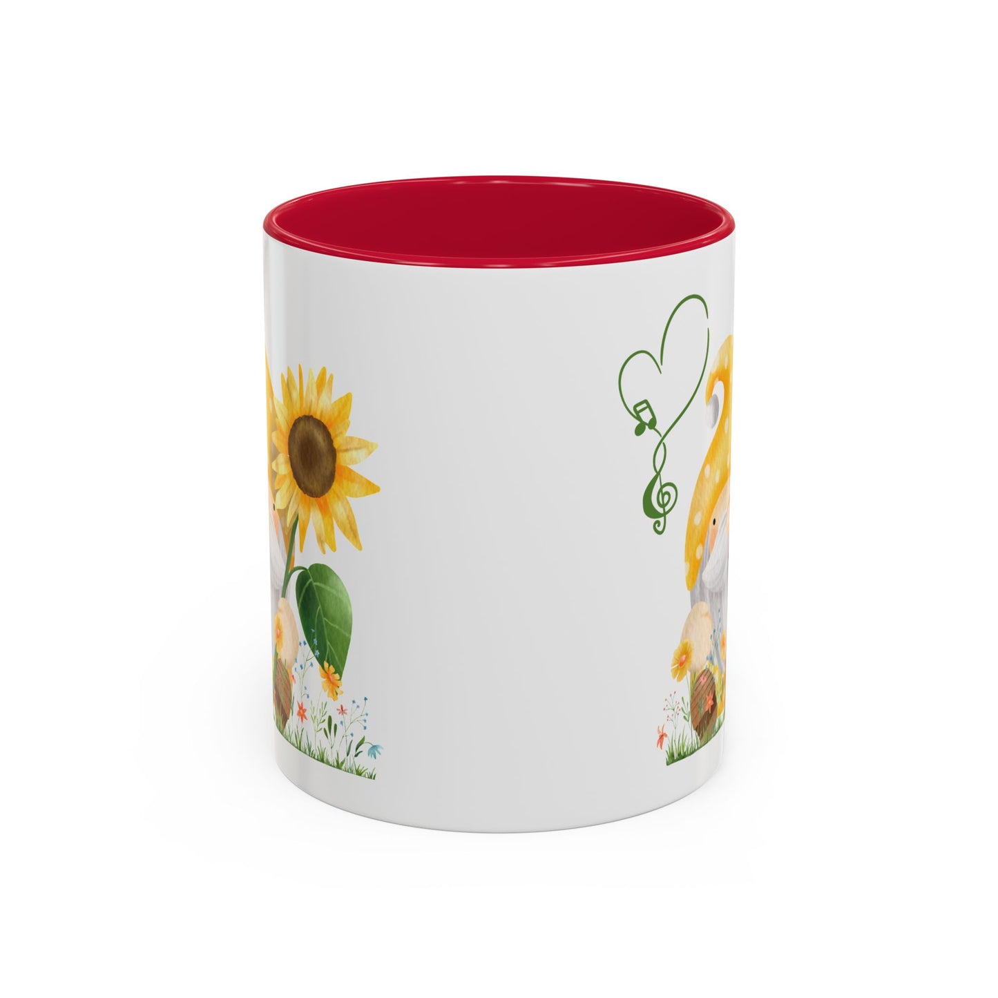 Mystical Gnome & Sunny Sunflower Mug - Your Garden's Secret Charm | Ceramic Coffee & Tea Cup (11oz/15oz)