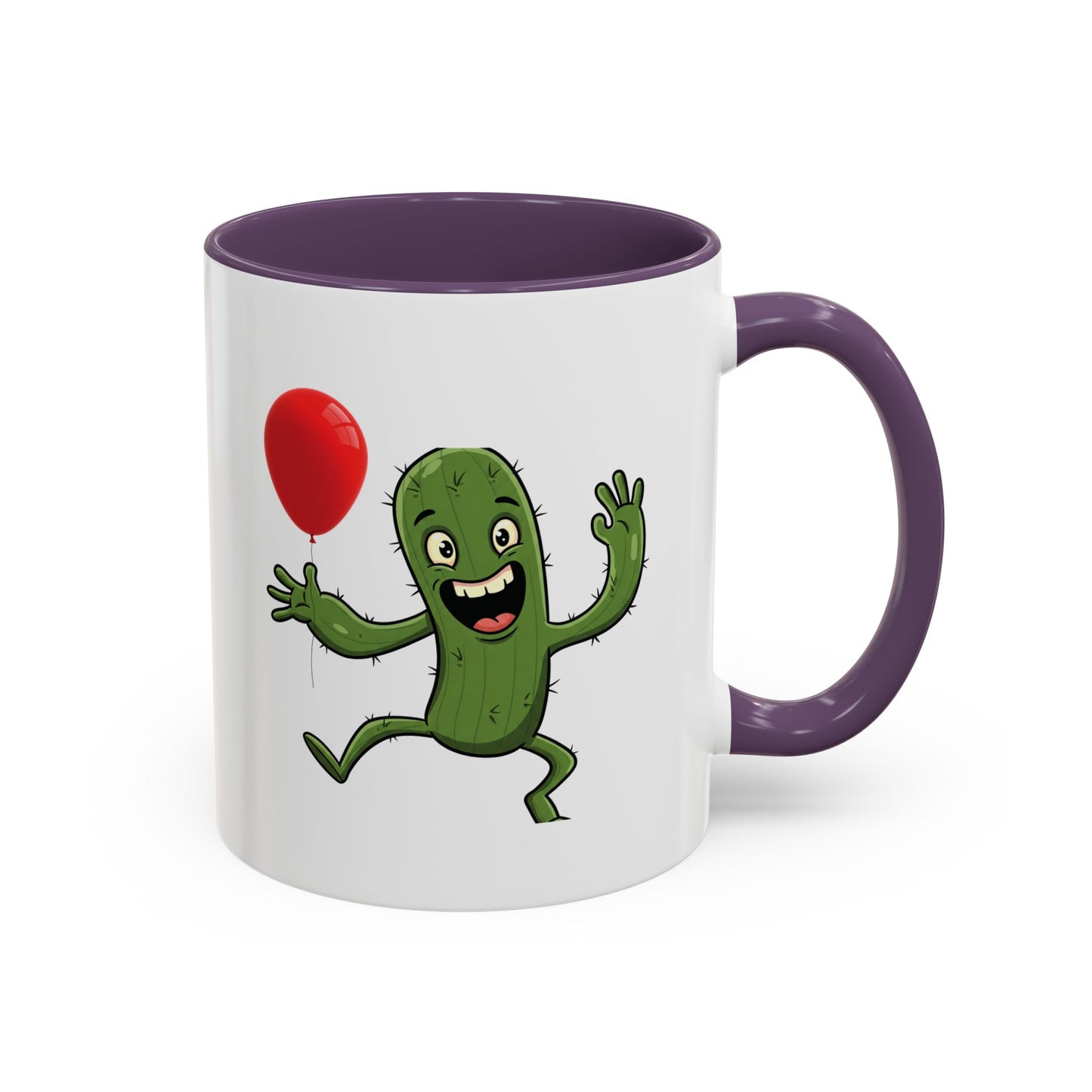 Cactus Mania Happy Cactus with Balloon Mug - Fun Ceramic Coffee Cup for All