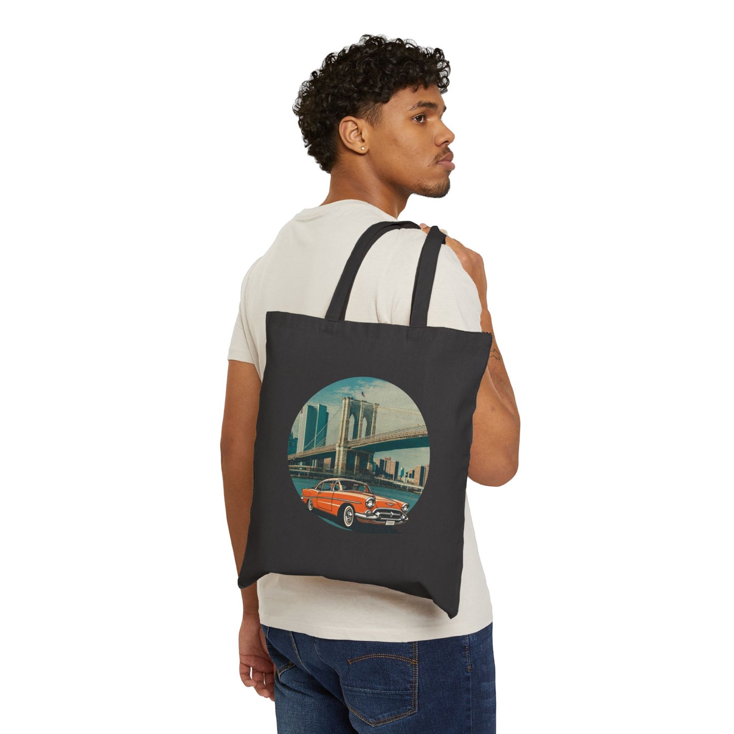 Cruising in Style: The 1950s Chevrolet Bel Air Tote Bag