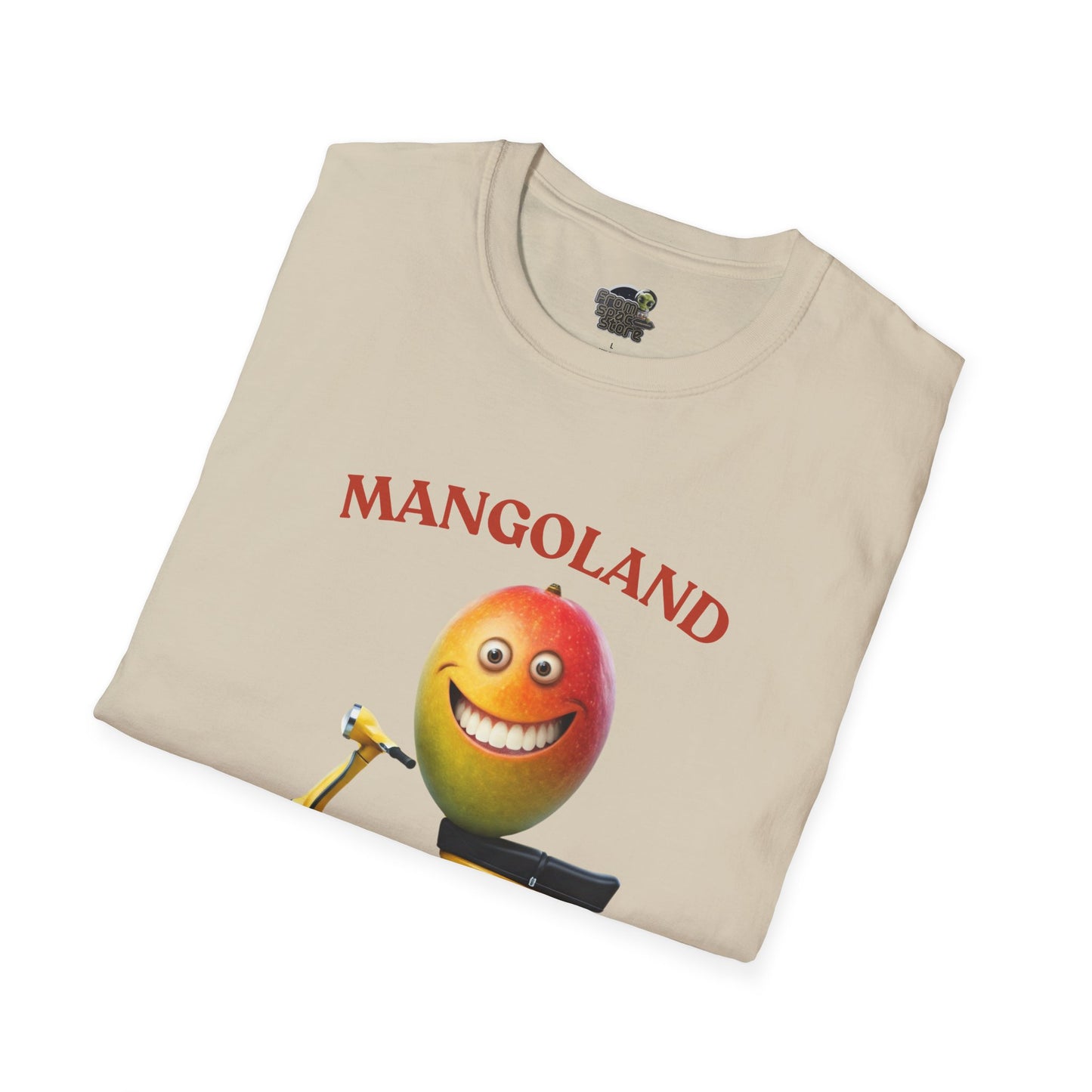 Mangoland t-shirt: Funny Mango Riding Vespa Tee